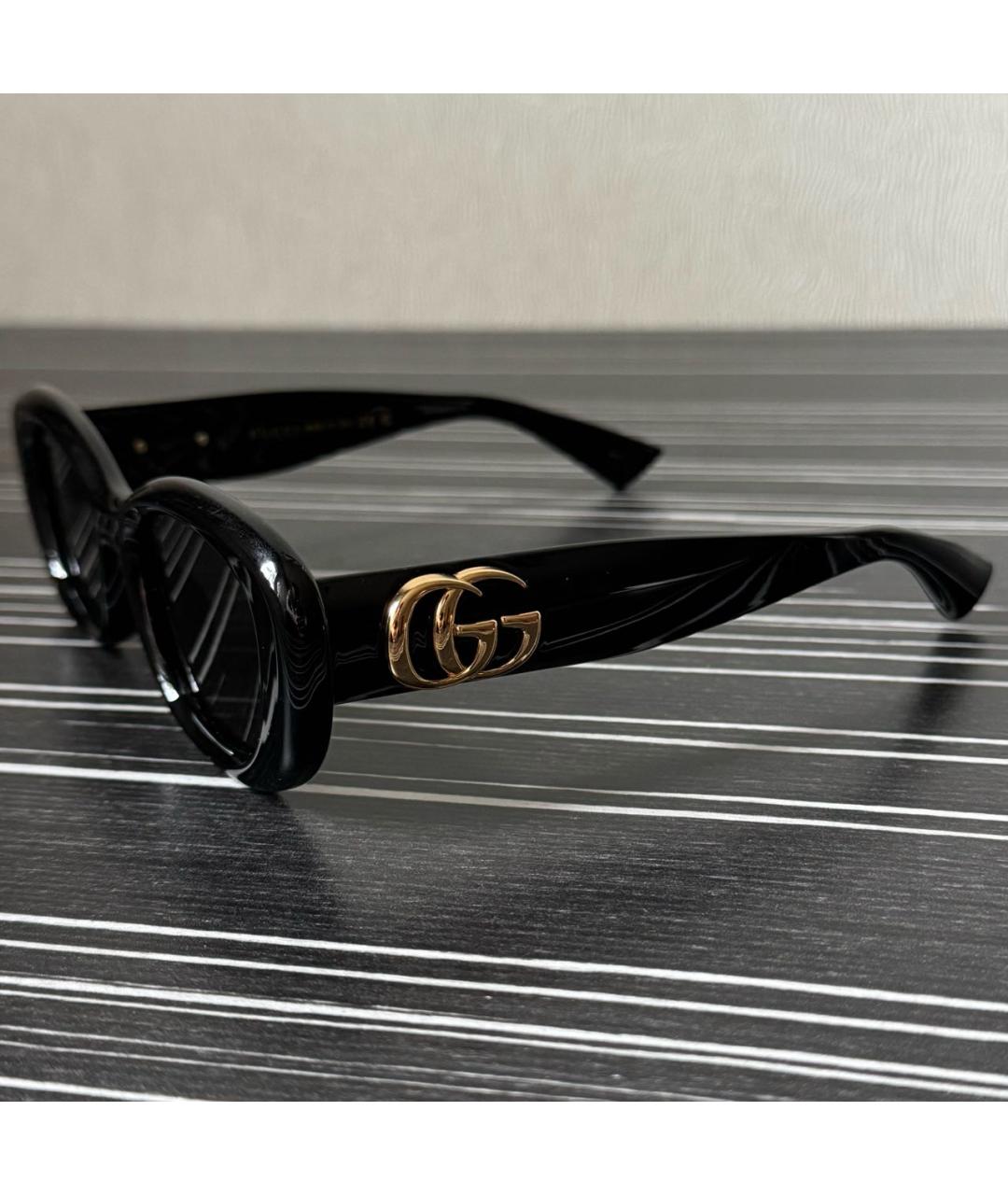 GUCCI Черные пластиковые солнцезащитные очки, фото 2