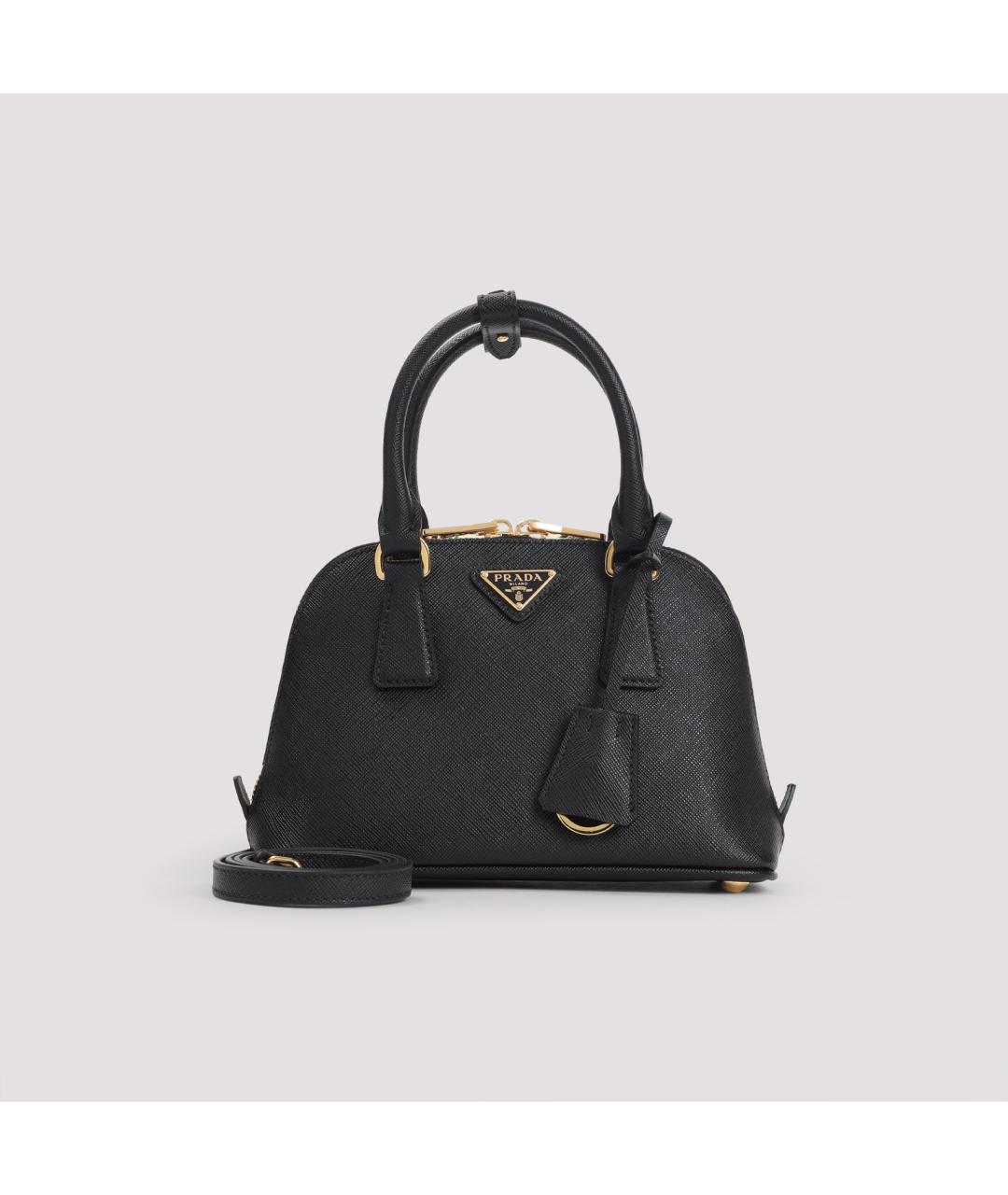 PRADA Черная кожаная сумка тоут, фото 3