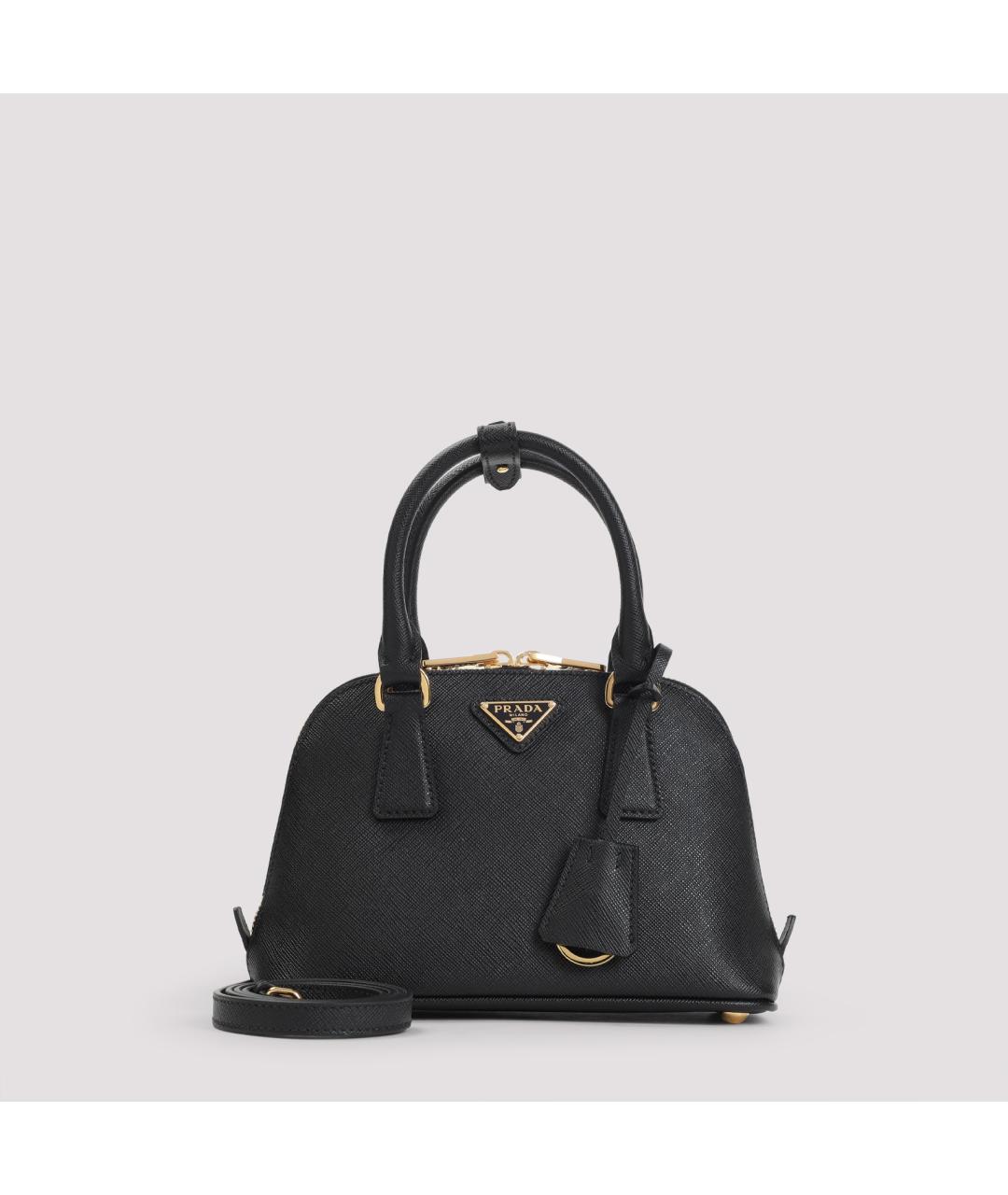 PRADA Черная кожаная сумка тоут, фото 2