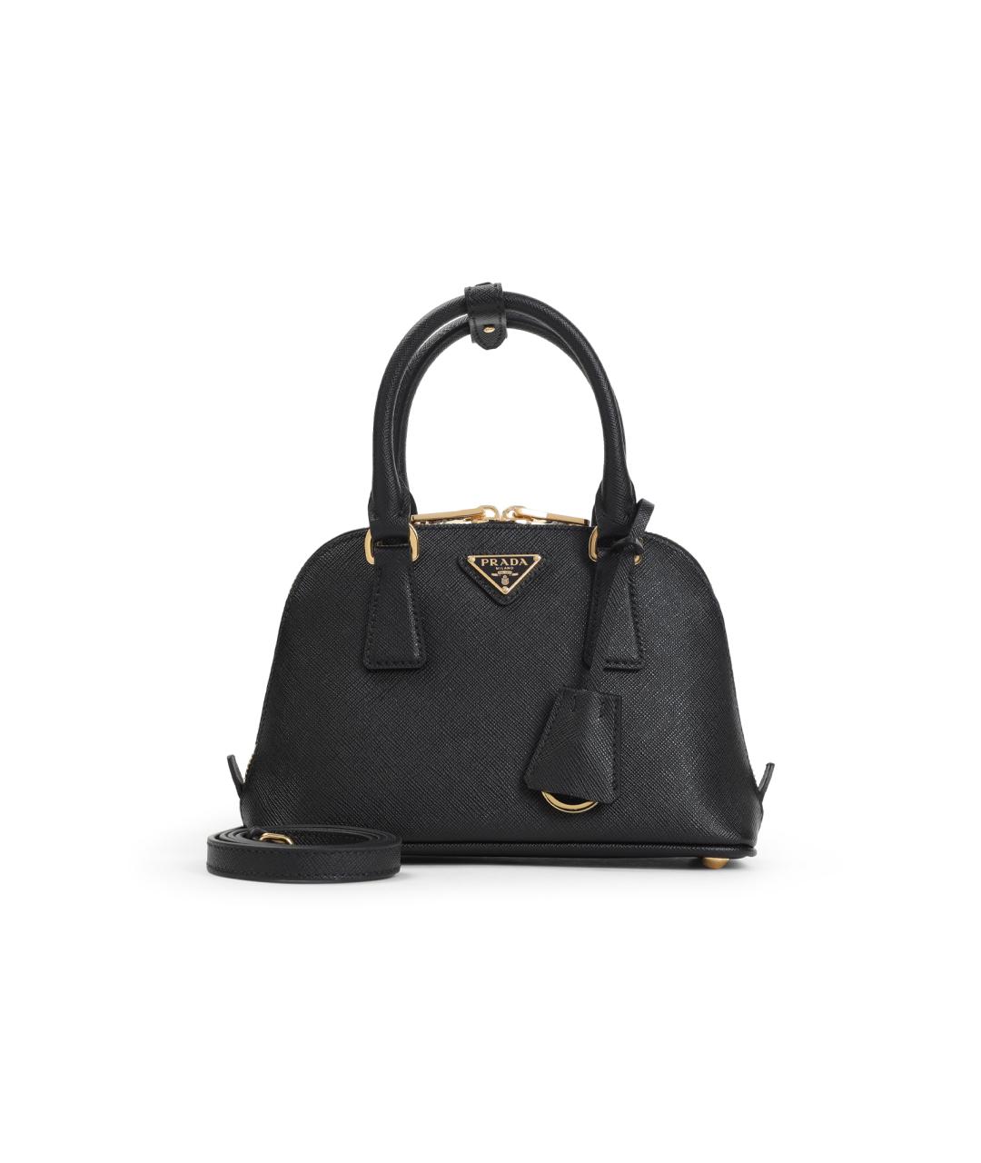 PRADA Черная кожаная сумка тоут, фото 1