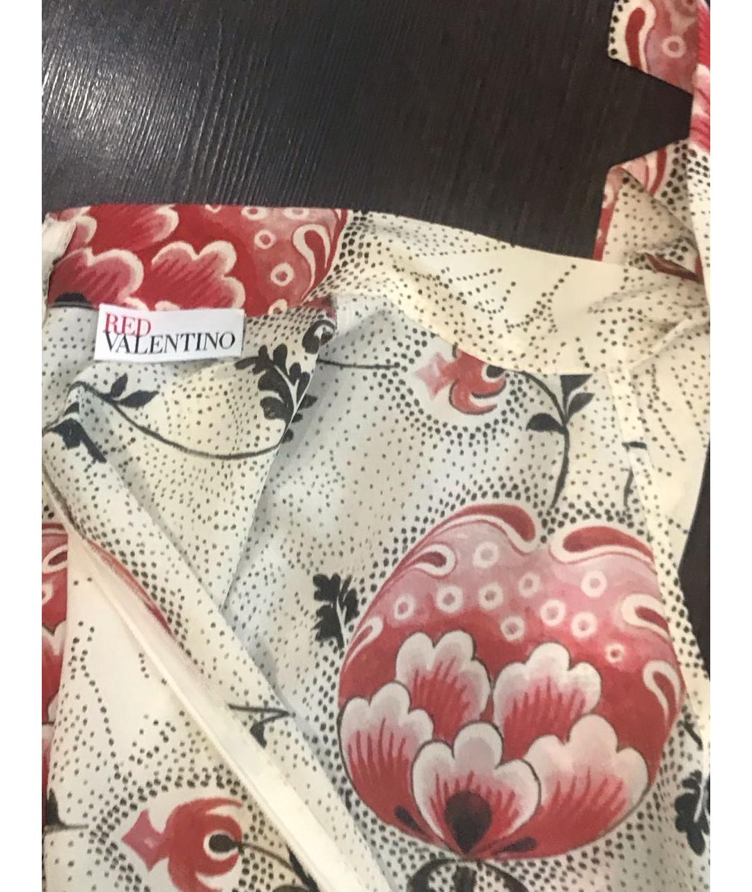 RED VALENTINO Мульти шелковое повседневное платье, фото 4