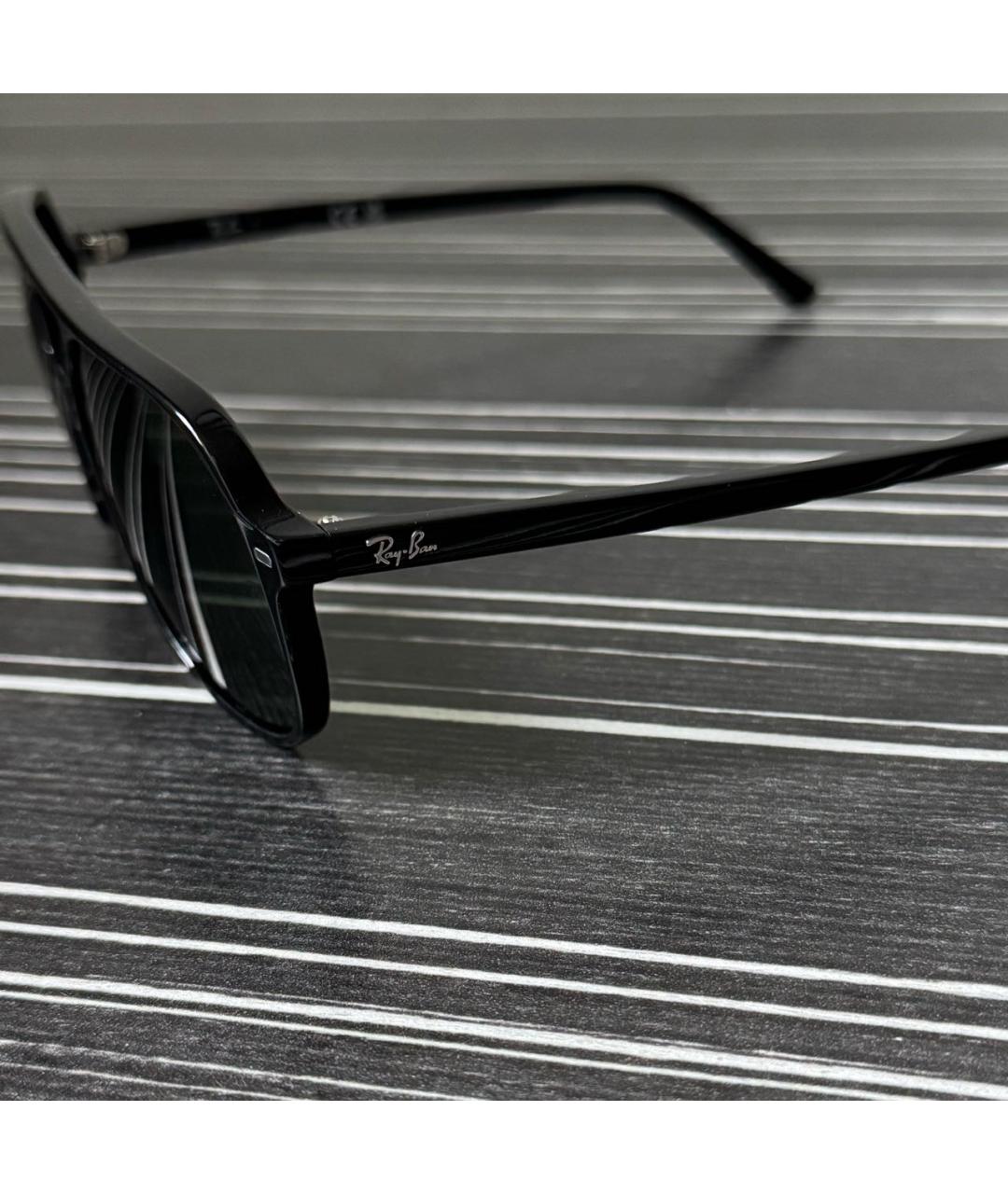 RAY BAN Черные пластиковые солнцезащитные очки, фото 3