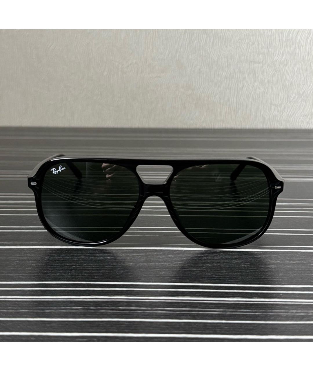 RAY BAN Черные пластиковые солнцезащитные очки, фото 6