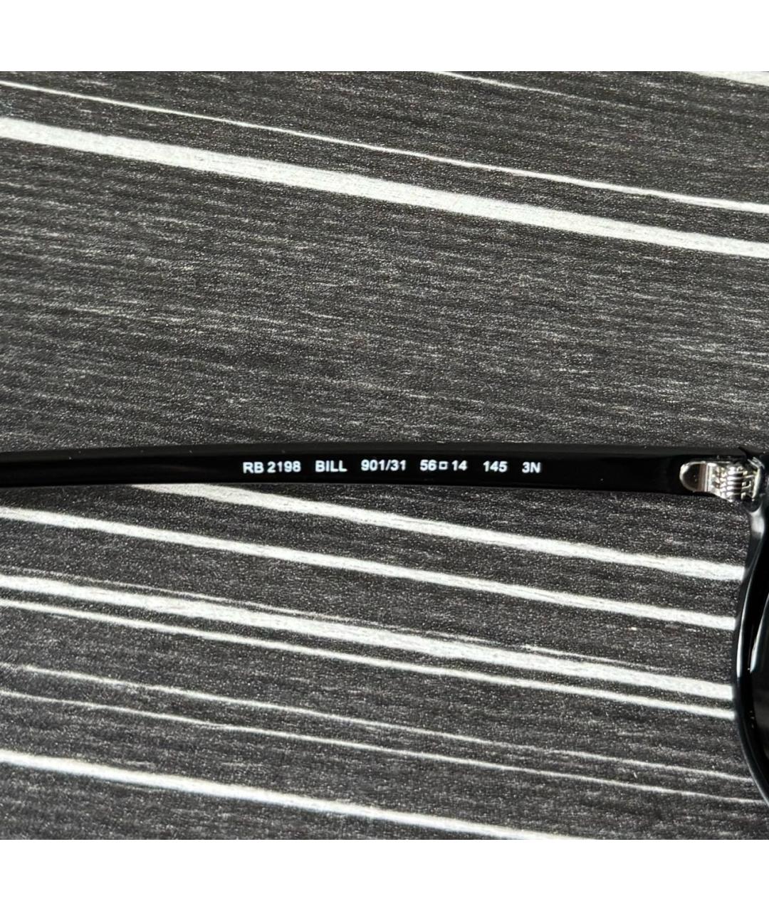 RAY BAN Черные пластиковые солнцезащитные очки, фото 4
