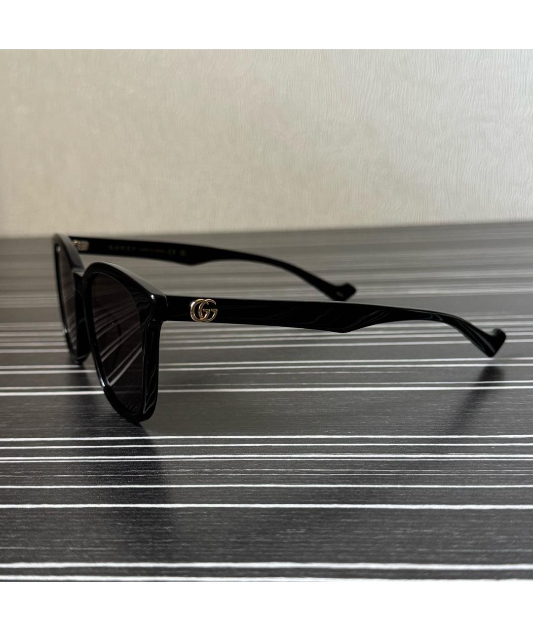 GUCCI Черные пластиковые солнцезащитные очки, фото 2
