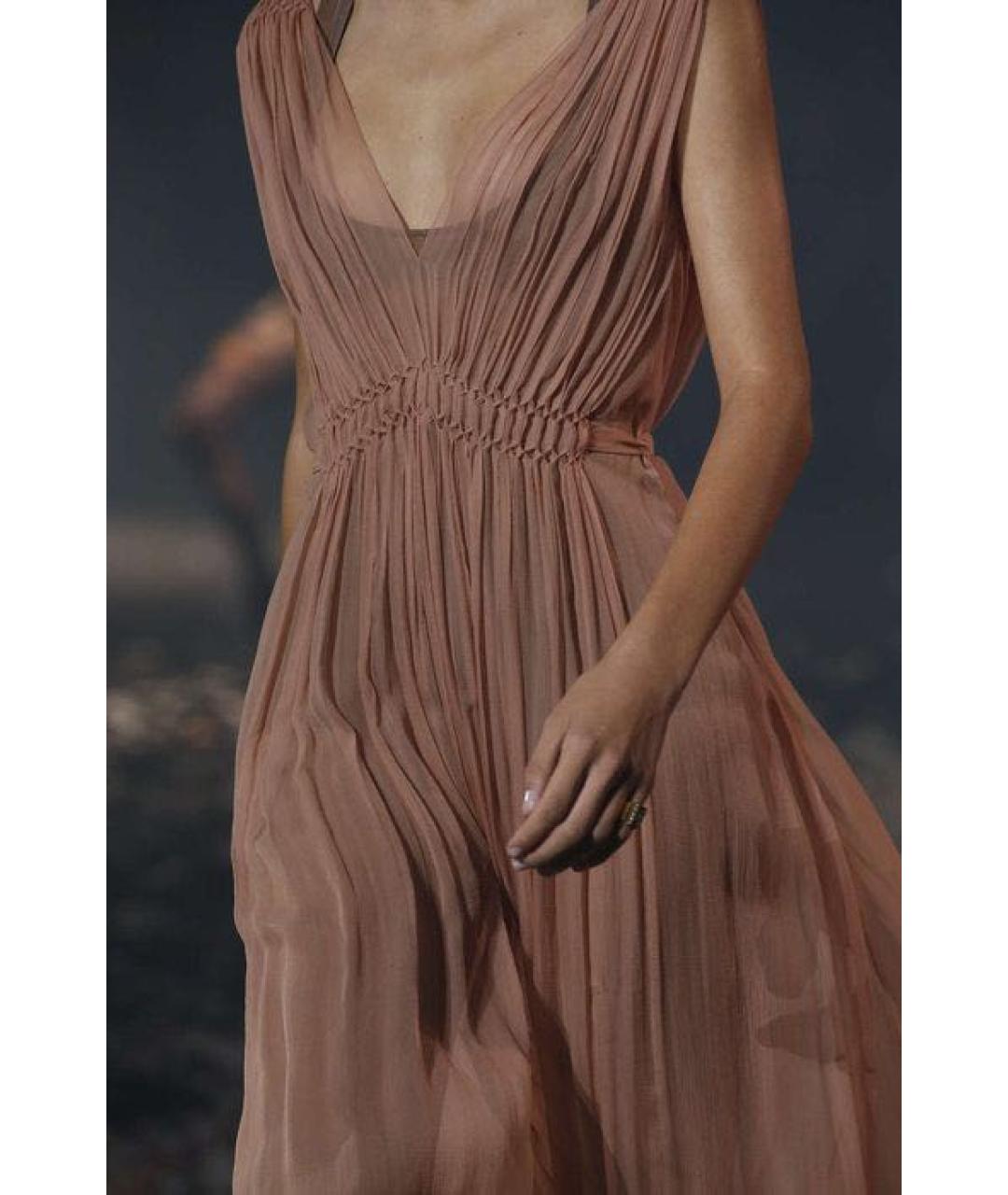 CHRISTIAN DIOR Коралловое шелковое вечернее платье, фото 7