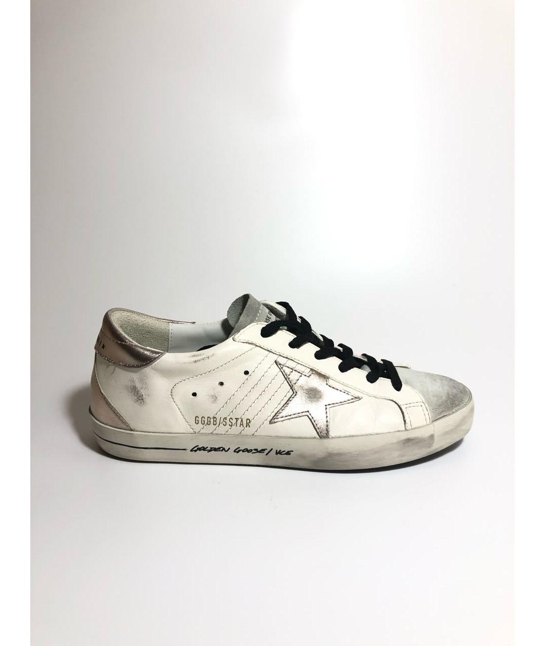 GOLDEN GOOSE DELUXE BRAND Белые кожаные кеды, фото 7