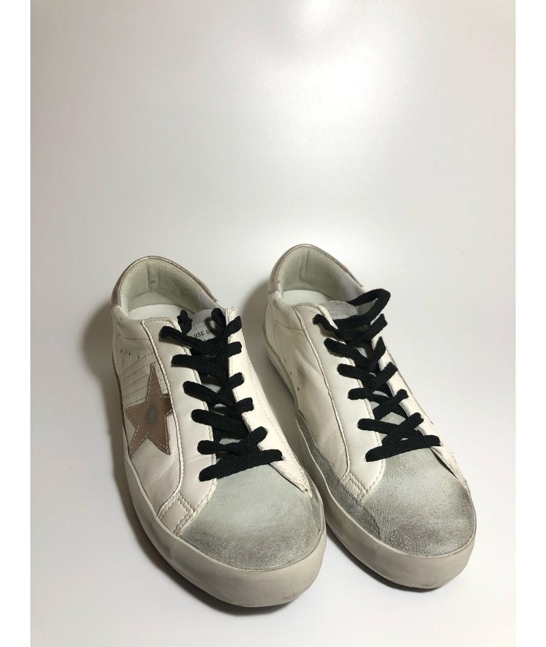 GOLDEN GOOSE DELUXE BRAND Белые кожаные кеды, фото 4