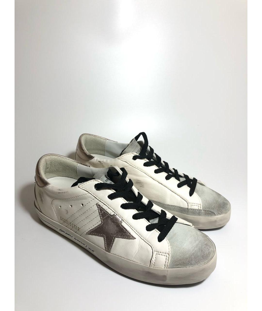 GOLDEN GOOSE DELUXE BRAND Белые кожаные кеды, фото 2
