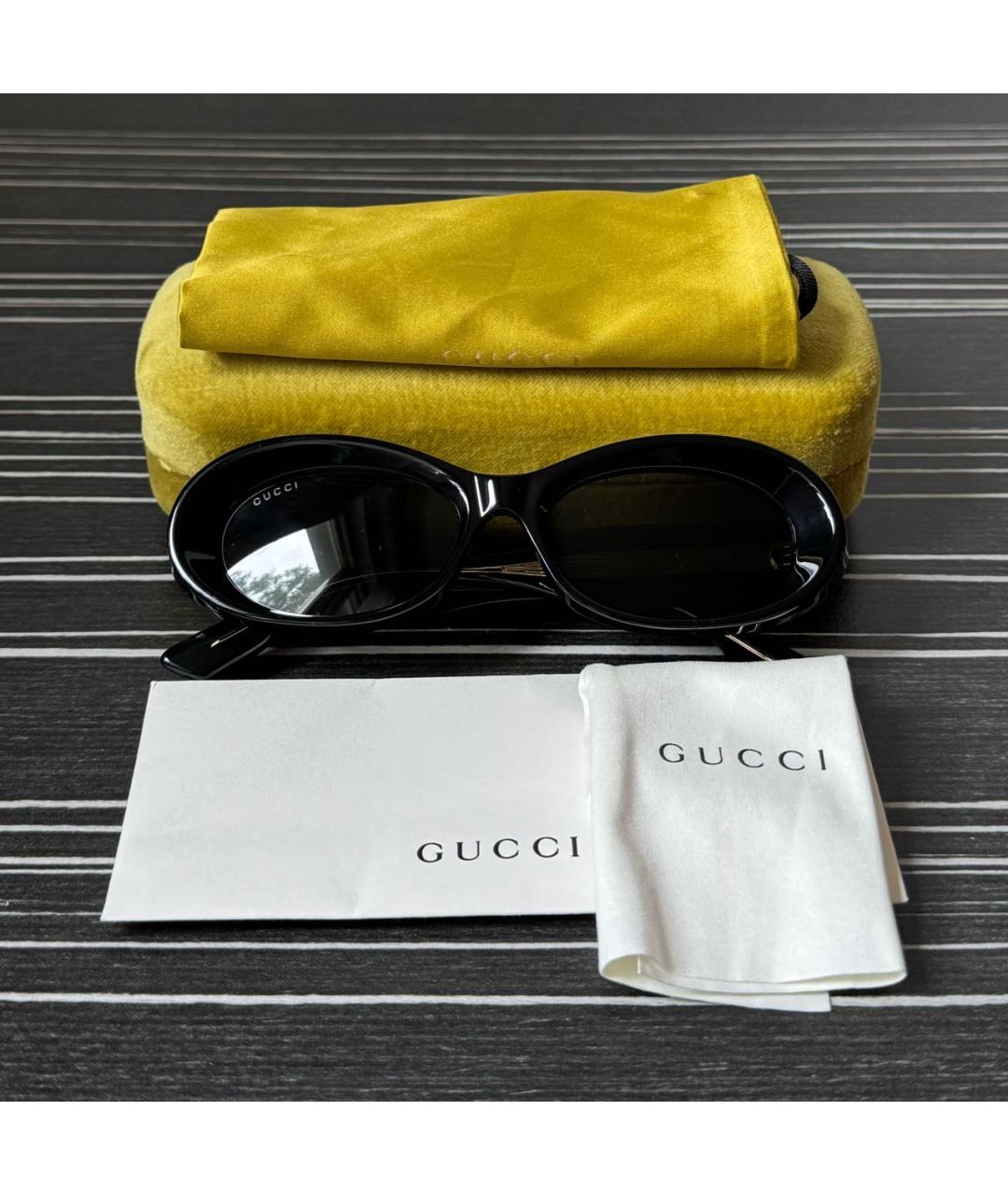 GUCCI Черные пластиковые солнцезащитные очки, фото 6
