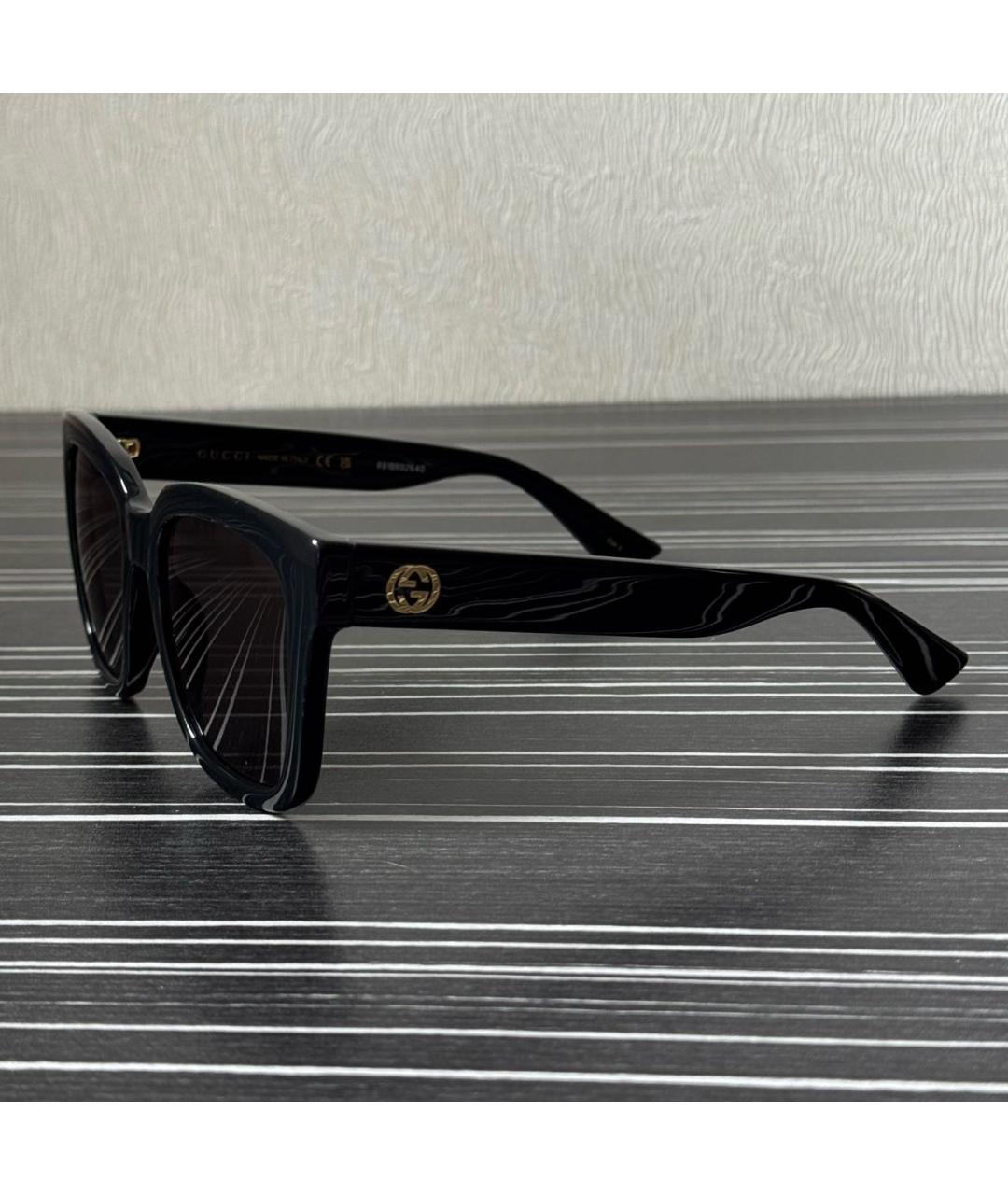 GUCCI Черные пластиковые солнцезащитные очки, фото 2