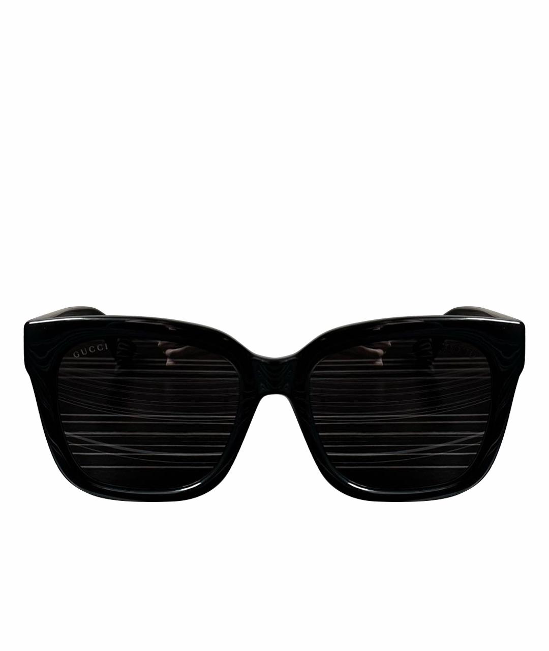 GUCCI Черные пластиковые солнцезащитные очки, фото 1