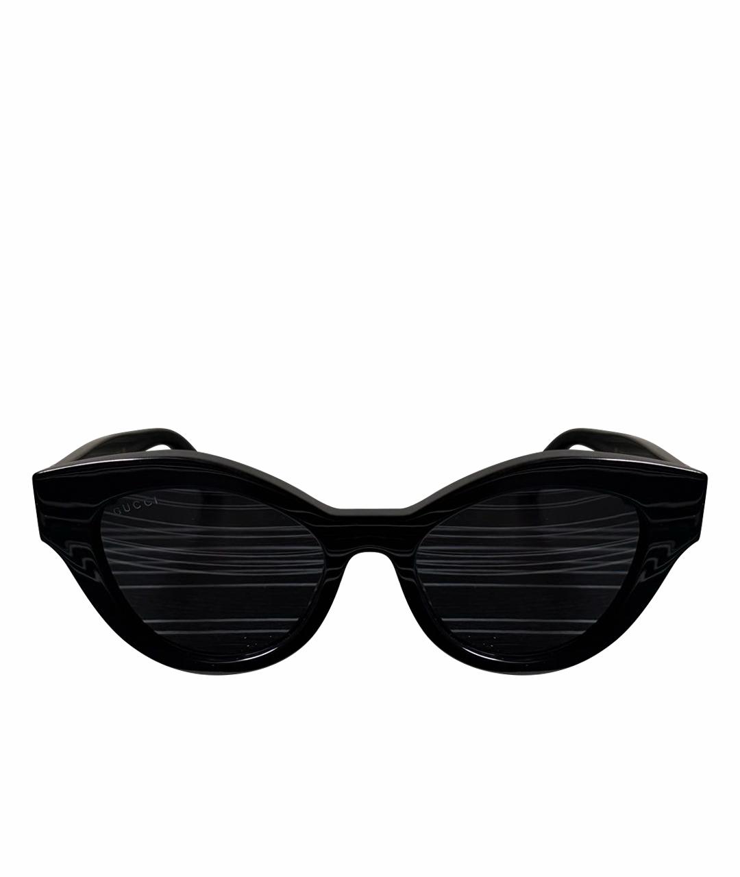 GUCCI Черные пластиковые солнцезащитные очки, фото 1