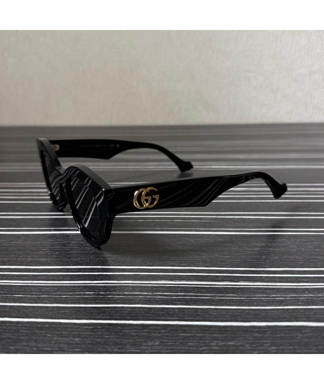 GUCCI Черные пластиковые солнцезащитные очки, фото 2