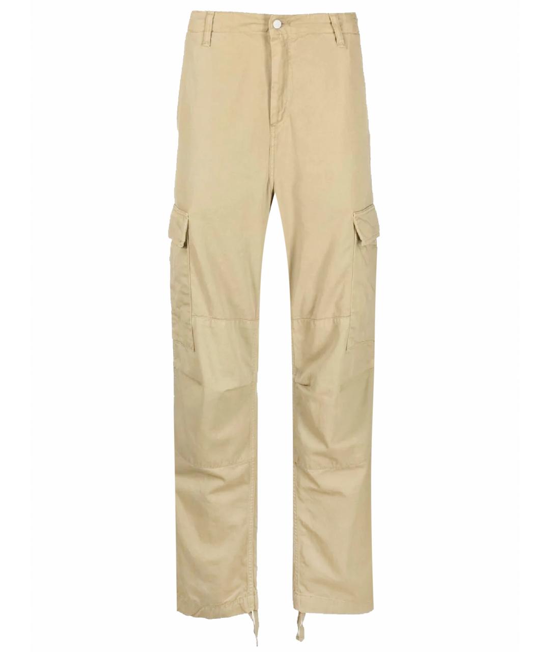 CARHARTT Бежевые хлопковые прямые джинсы, фото 1