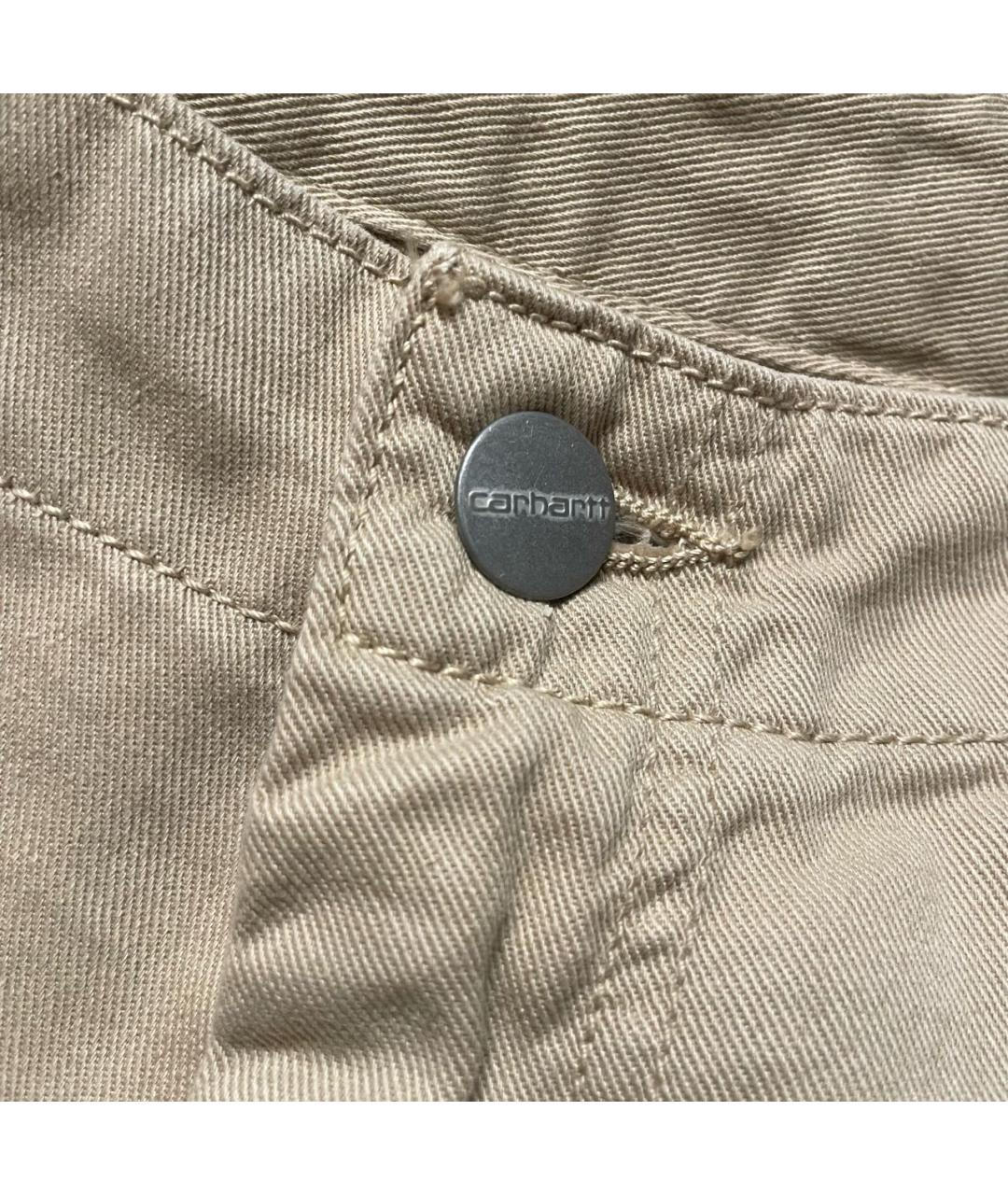 CARHARTT Бежевые хлопковые прямые джинсы, фото 4
