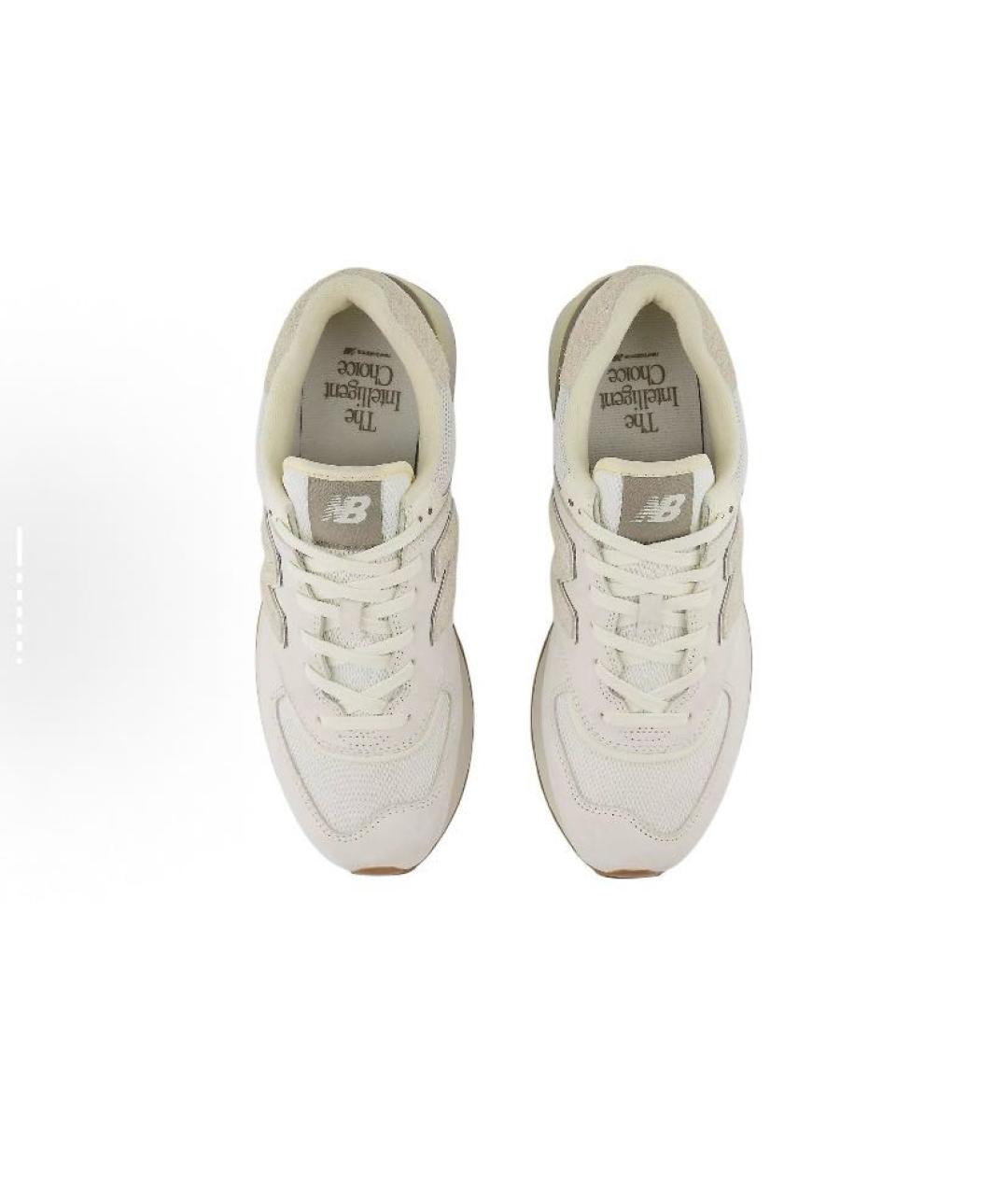 NEW BALANCE Бежевые кожаные кроссовки, фото 5