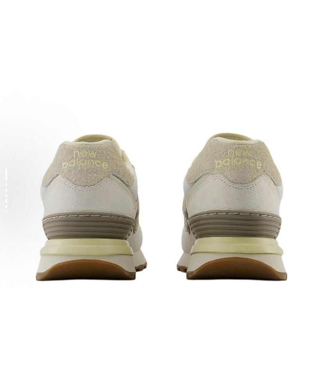 NEW BALANCE Бежевые кожаные кроссовки, фото 6