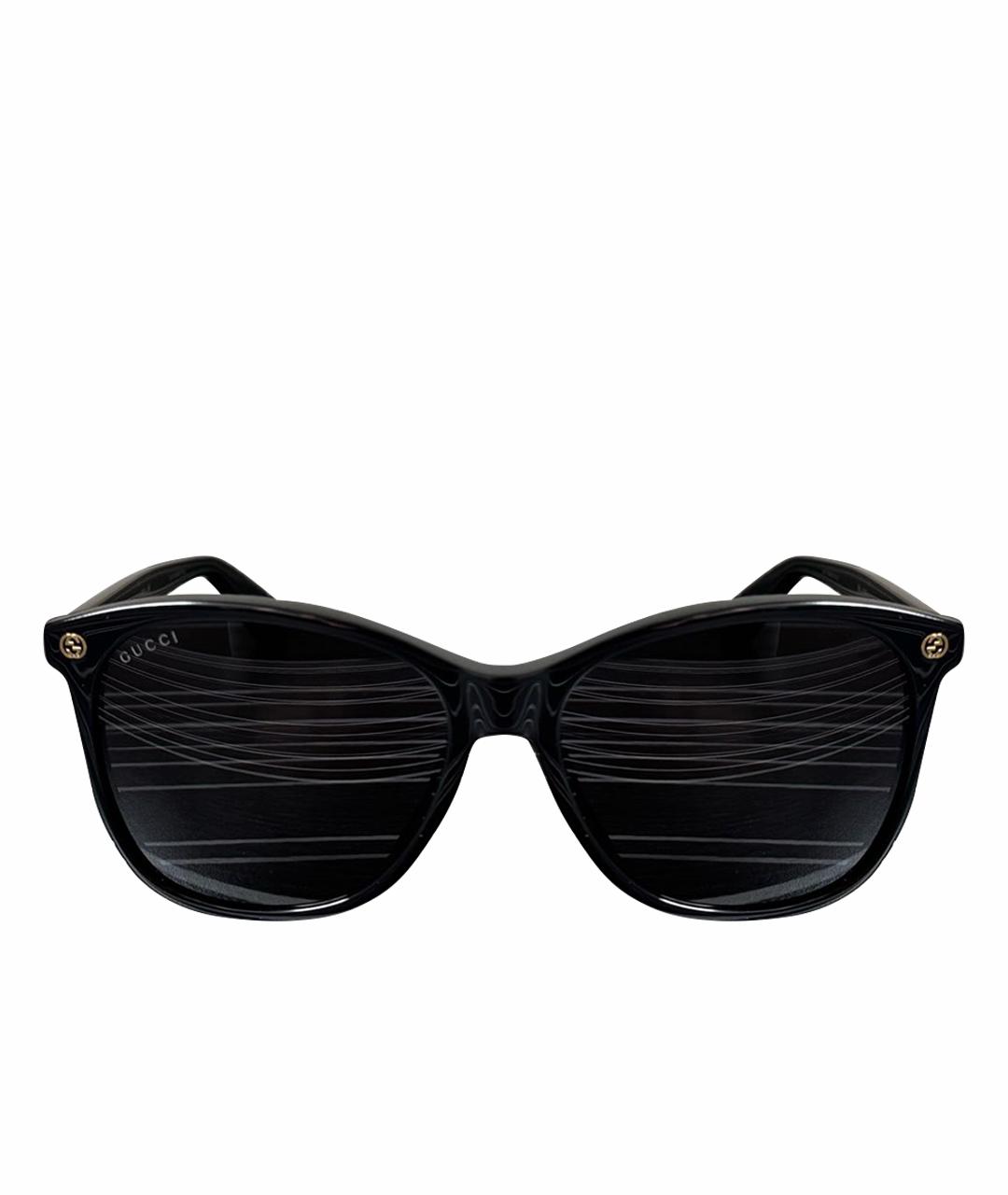 GUCCI Черные пластиковые солнцезащитные очки, фото 1
