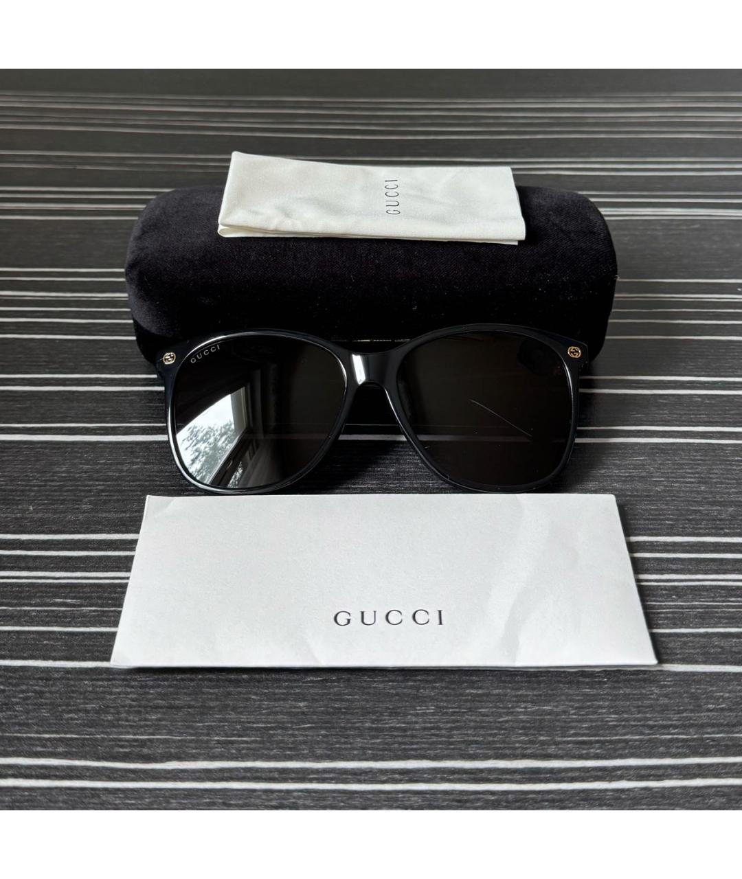 GUCCI Черные пластиковые солнцезащитные очки, фото 4