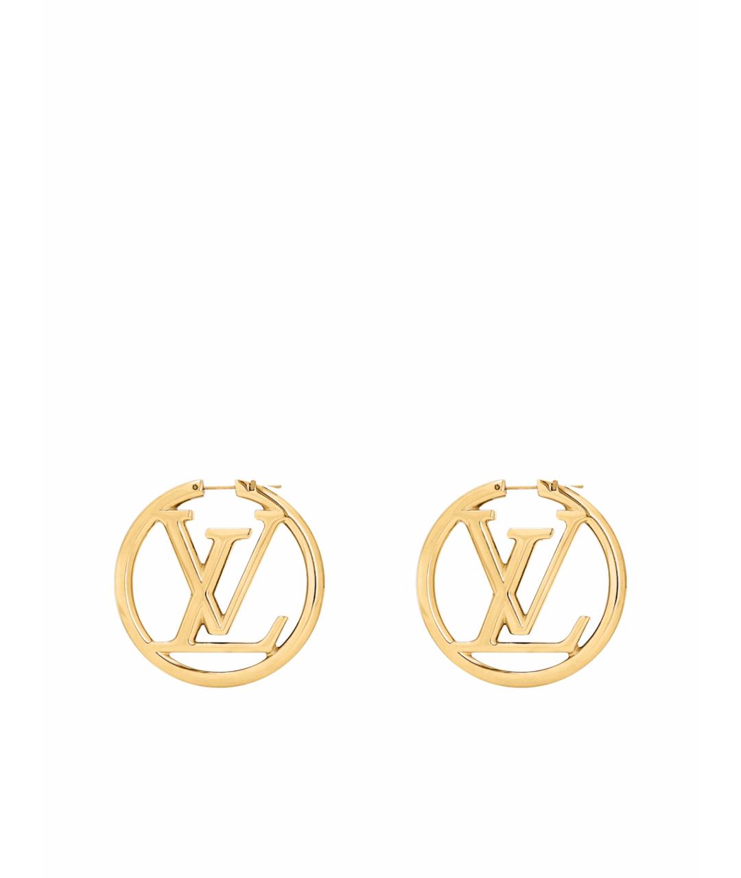 LOUIS VUITTON Золотые латунные серьги, фото 1