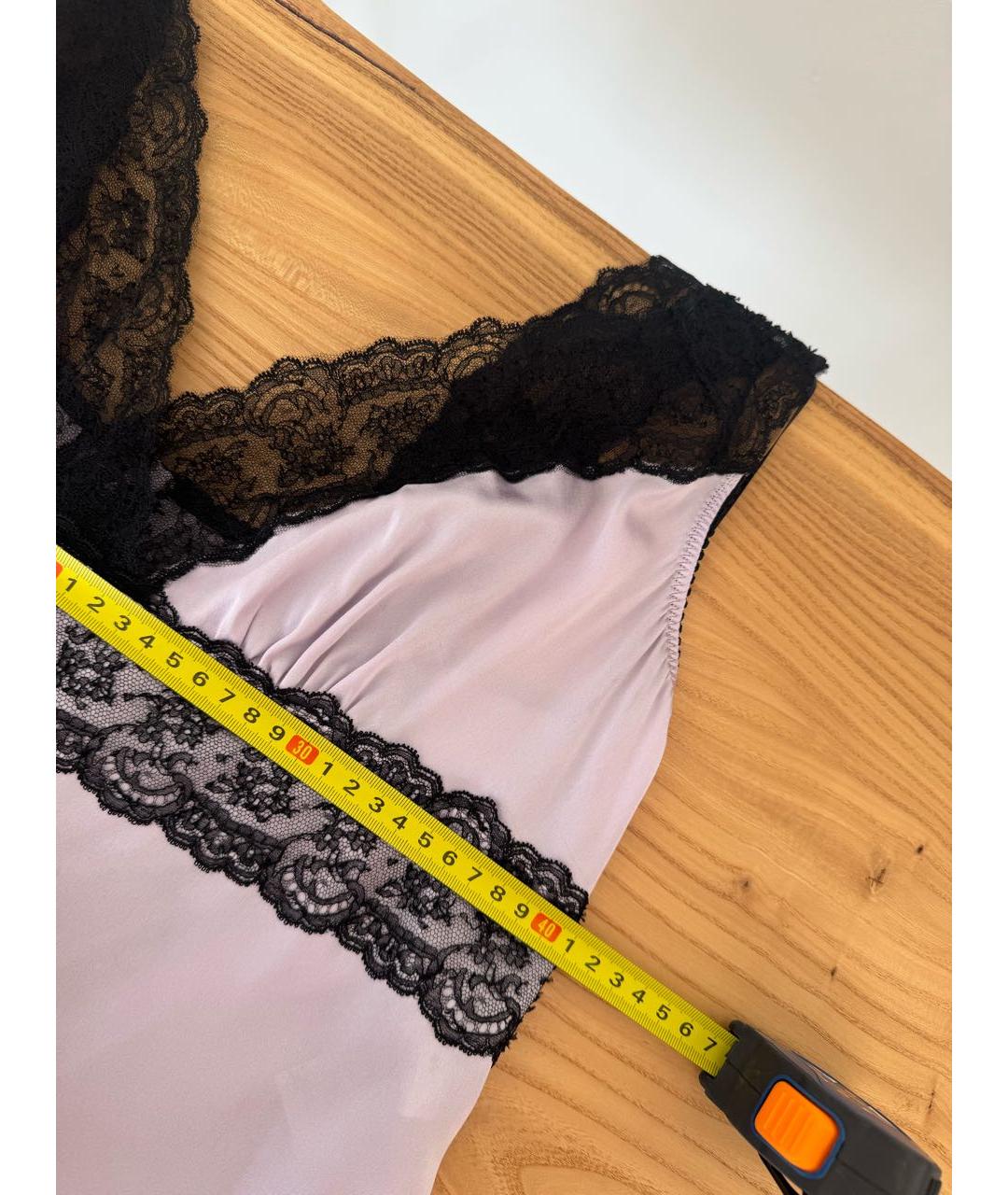 DOLCE&GABBANA Фиолетовая шелковая майка, фото 5