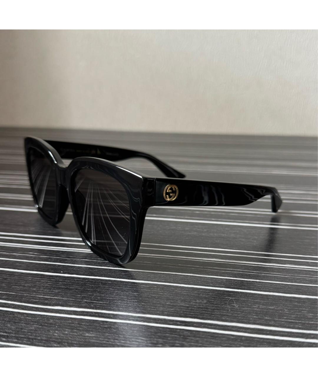 GUCCI Черные пластиковые солнцезащитные очки, фото 2
