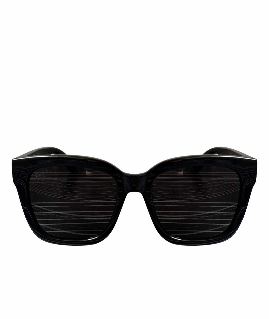 GUCCI Черные пластиковые солнцезащитные очки, фото 1