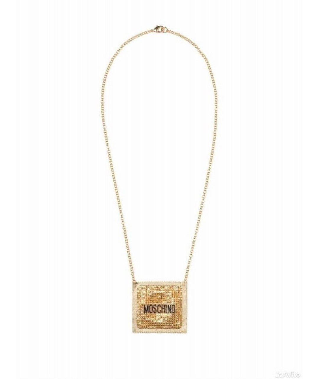 MOSCHINO Золотая металлическая подвеска, фото 1