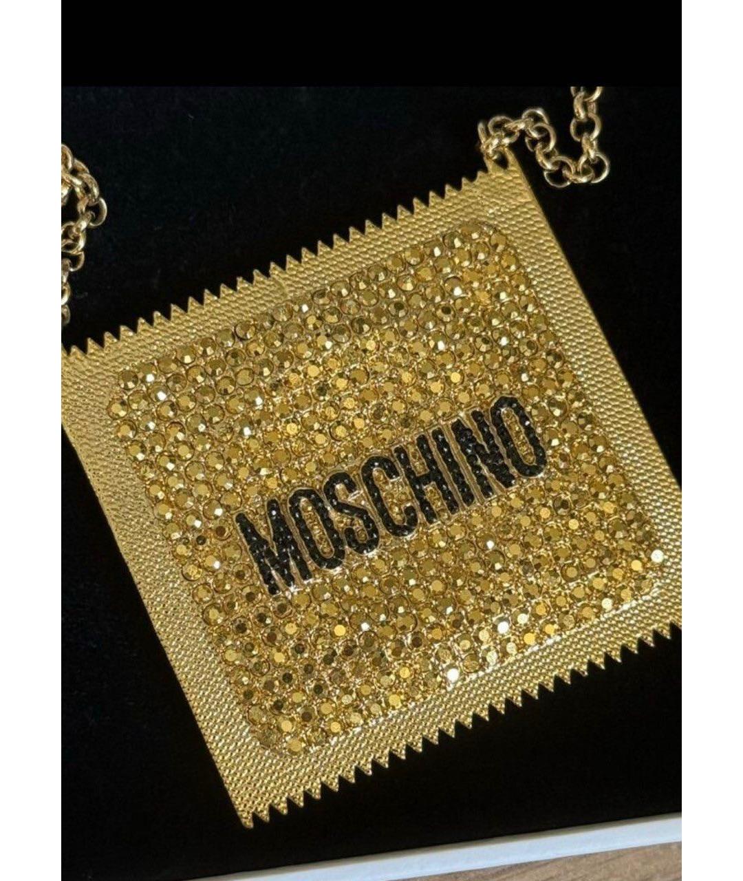 MOSCHINO Золотая металлическая подвеска, фото 3