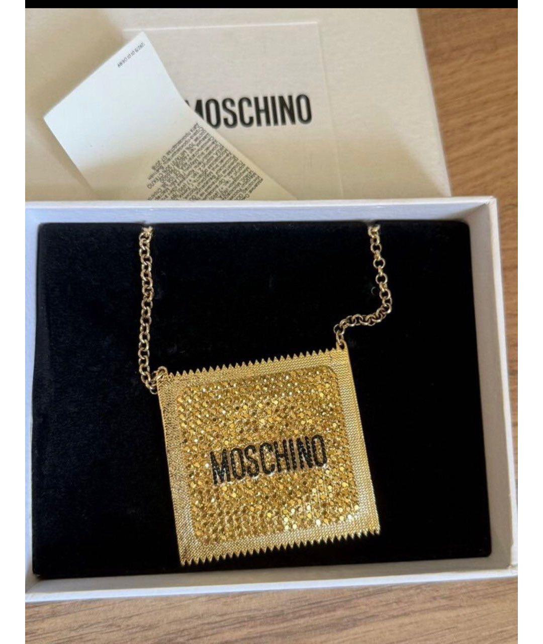 MOSCHINO Золотая металлическая подвеска, фото 4