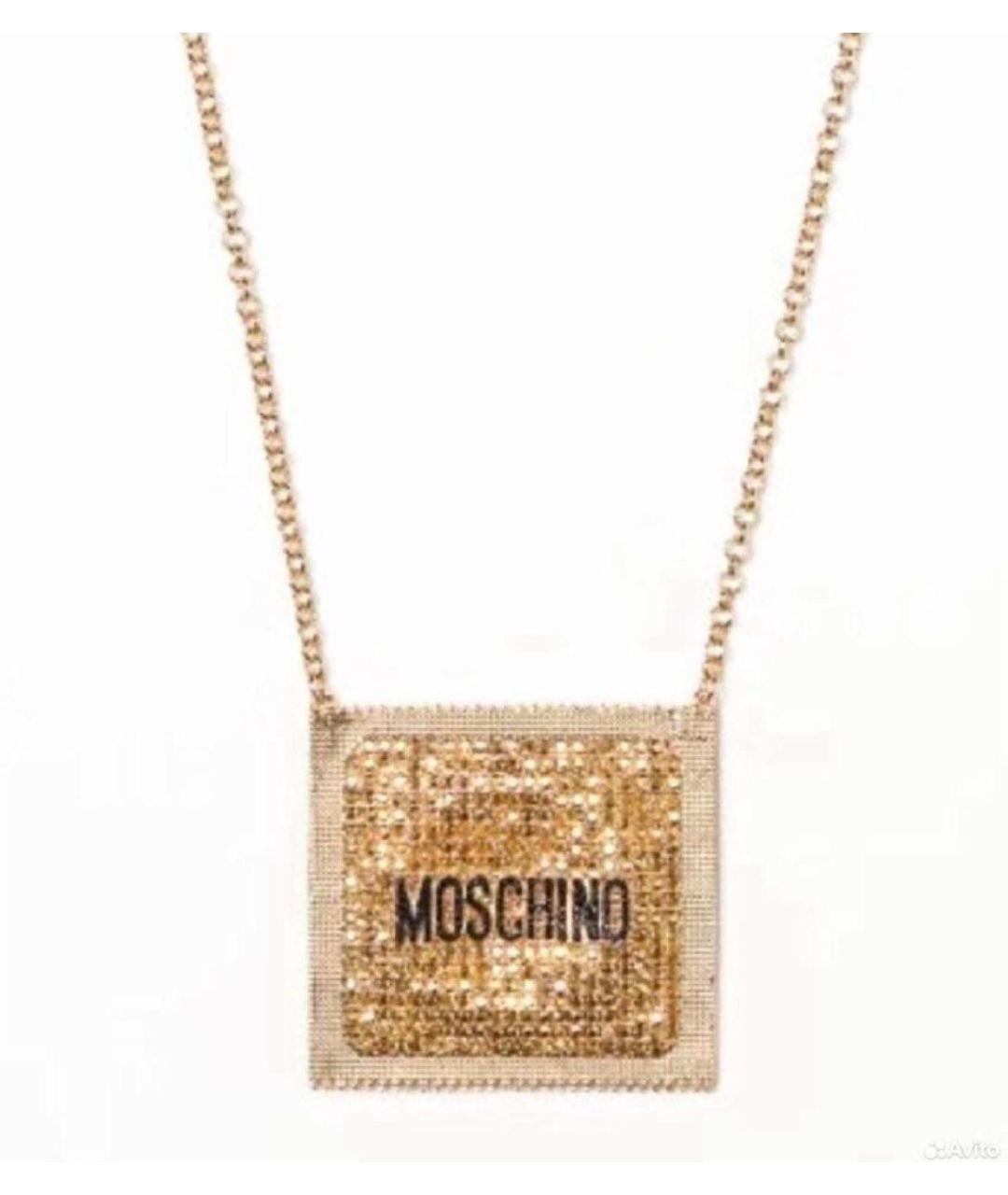 MOSCHINO Золотая металлическая подвеска, фото 2