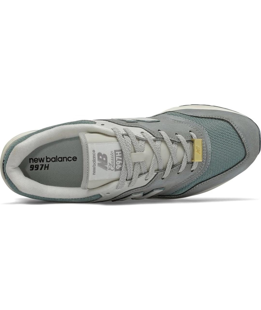 NEW BALANCE Серые низкие кроссовки / кеды из искусственной кожи, фото 3