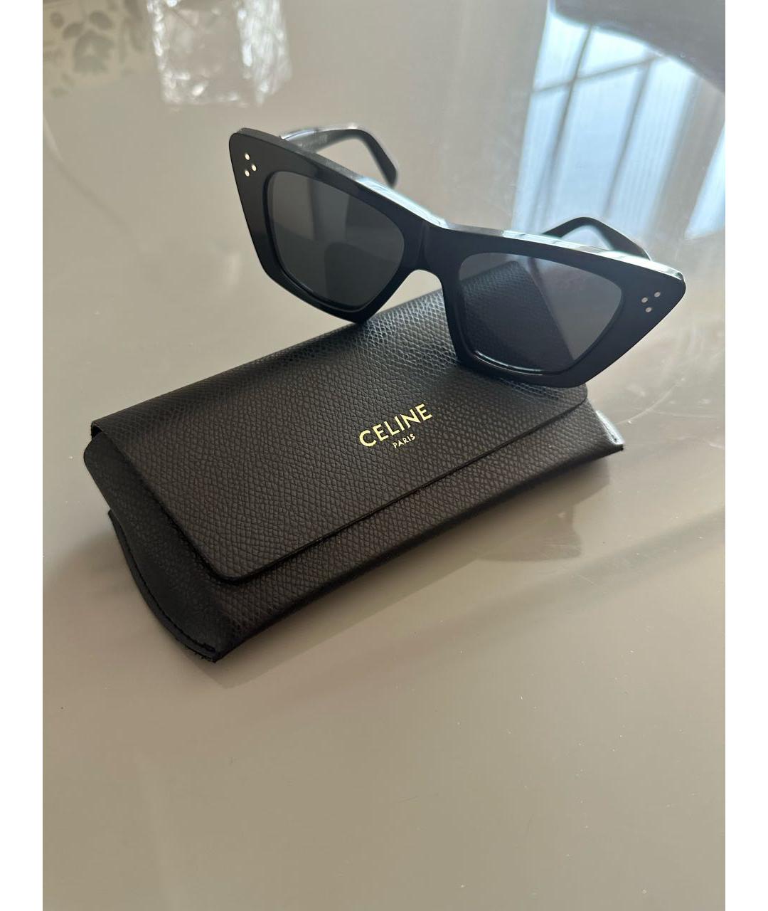CELINE Черные пластиковые солнцезащитные очки, фото 5