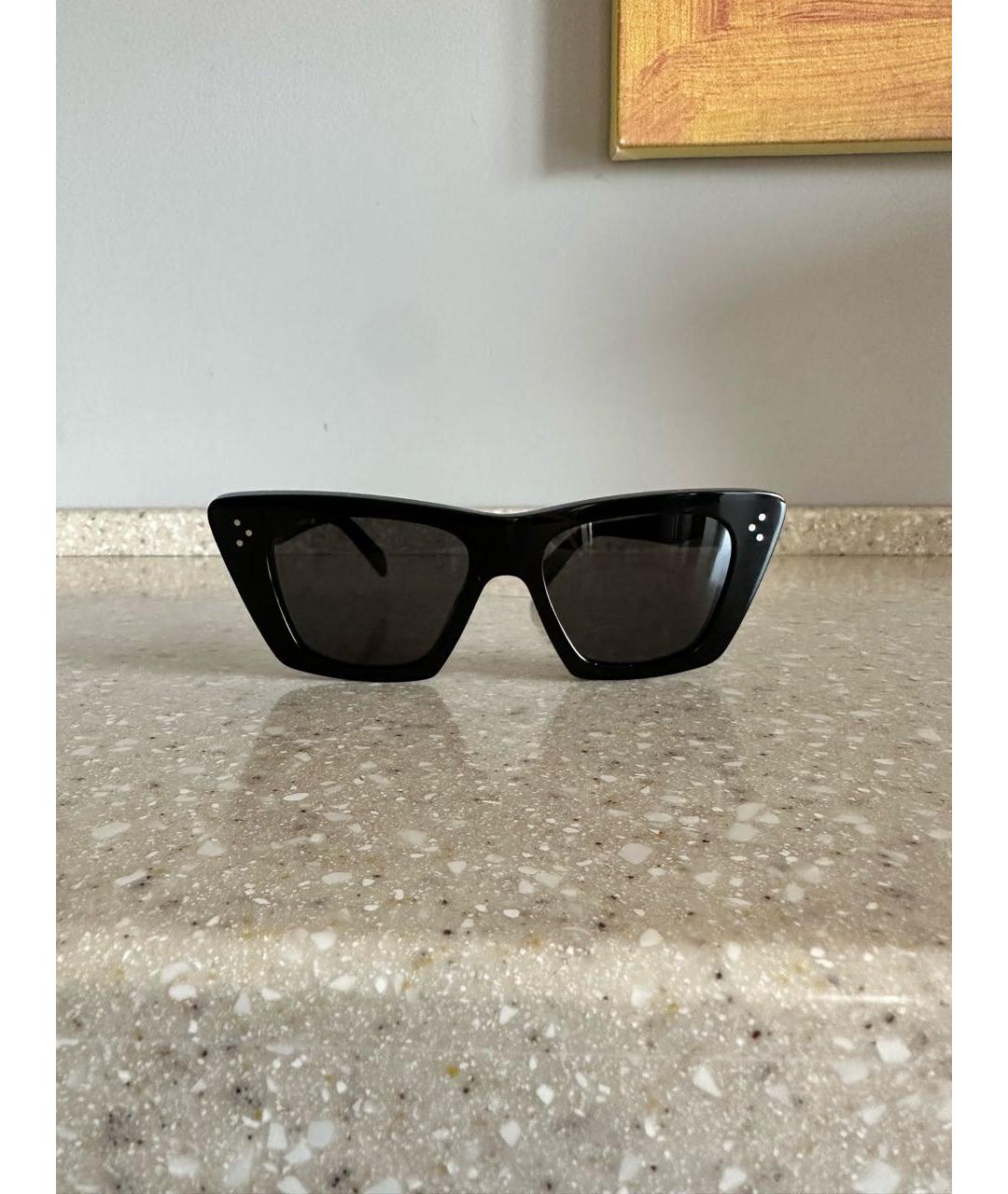 CELINE Черные пластиковые солнцезащитные очки, фото 8