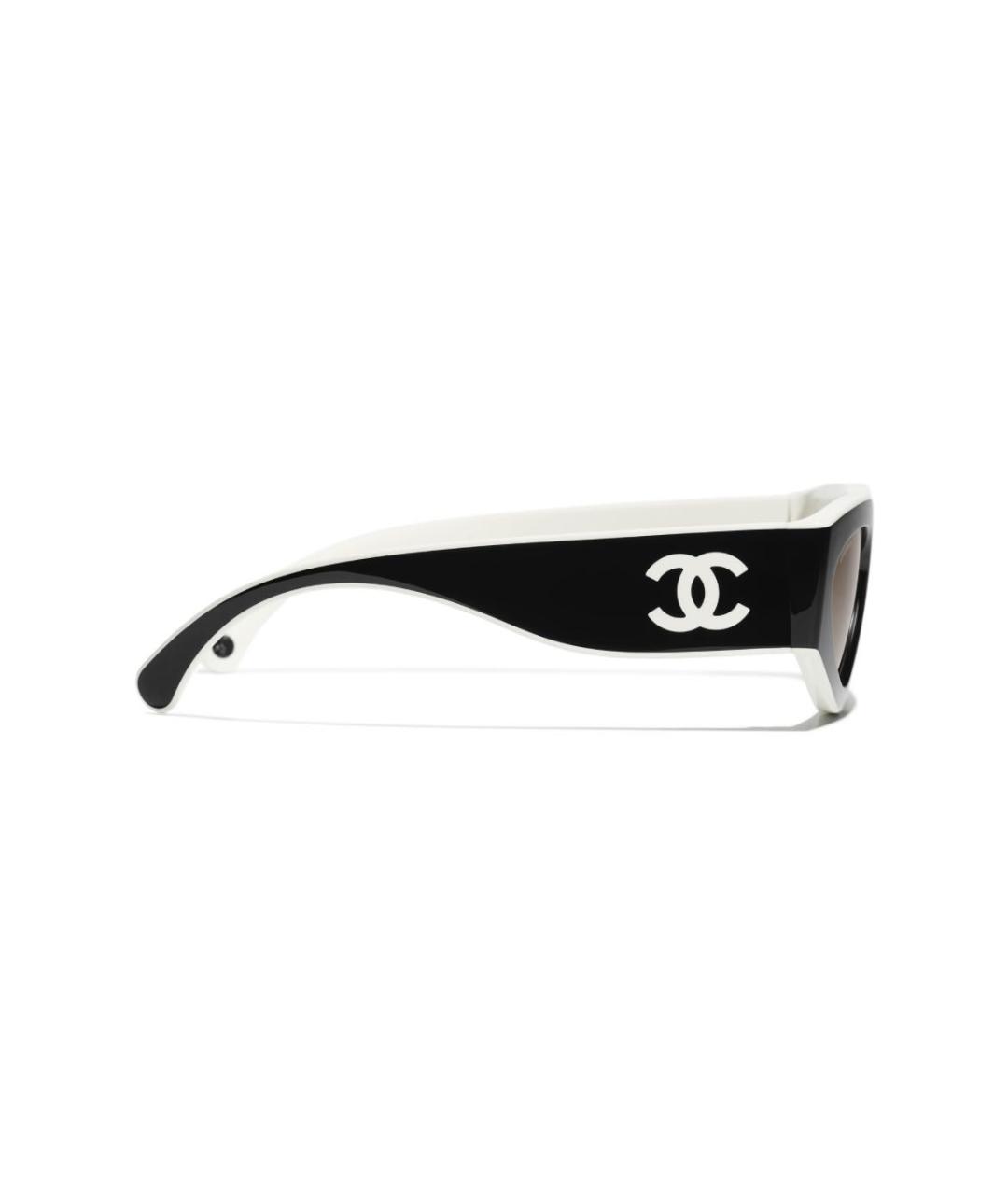 CHANEL Черные пластиковые солнцезащитные очки, фото 3