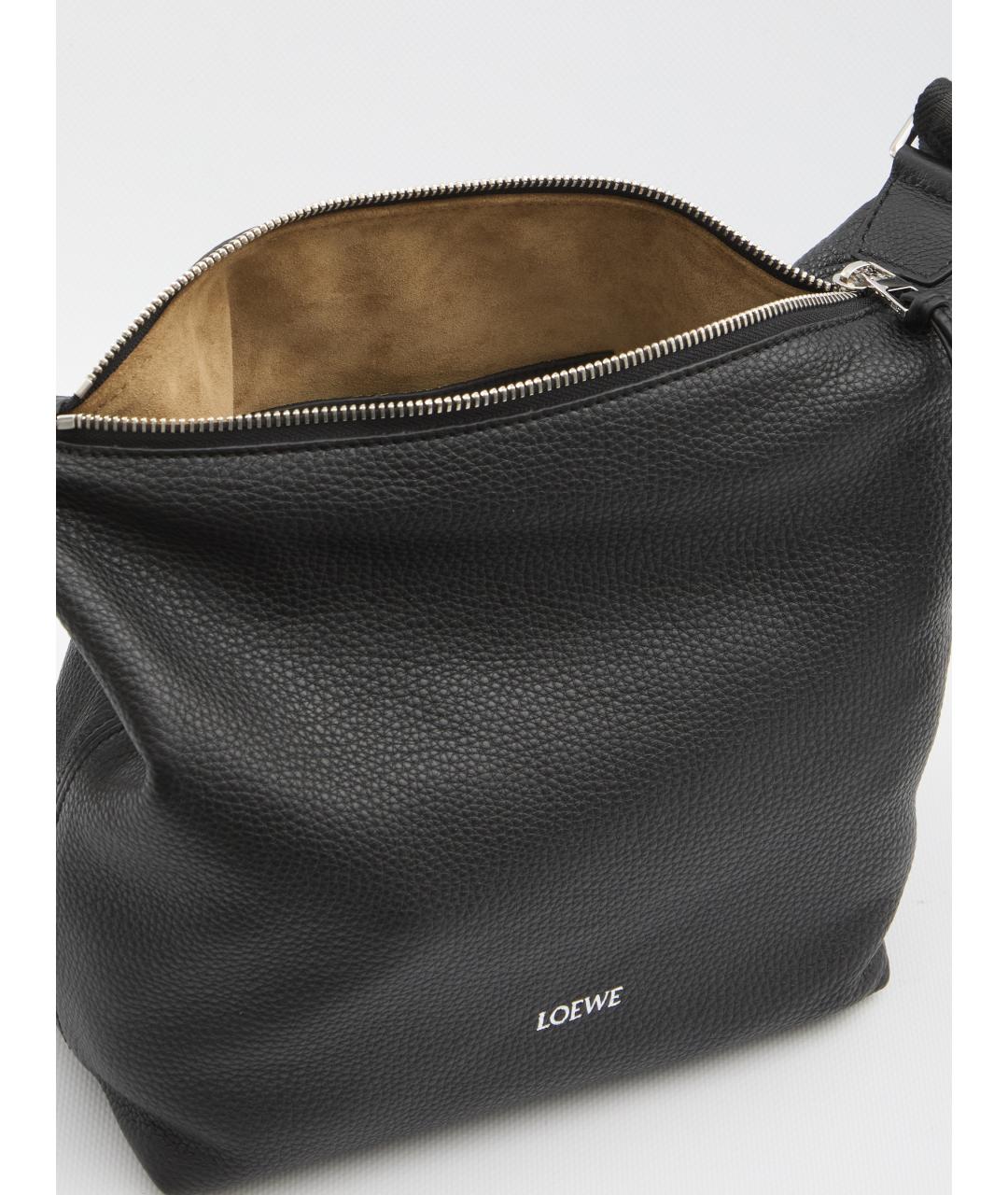 LOEWE Черная кожаная сумка на плечо, фото 4