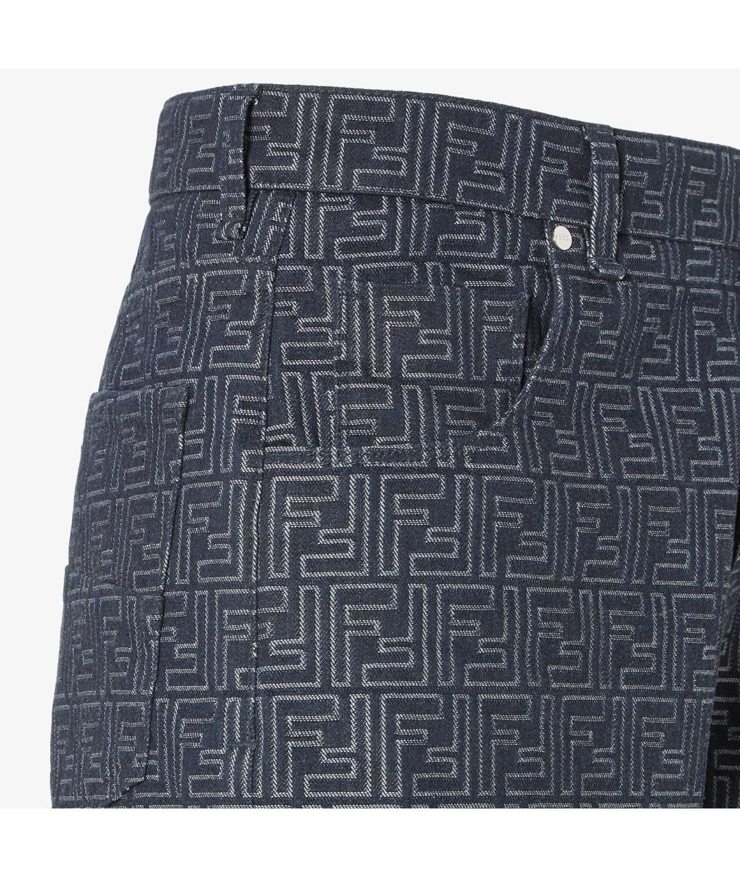 FENDI Синие хлопковые шорты, фото 3