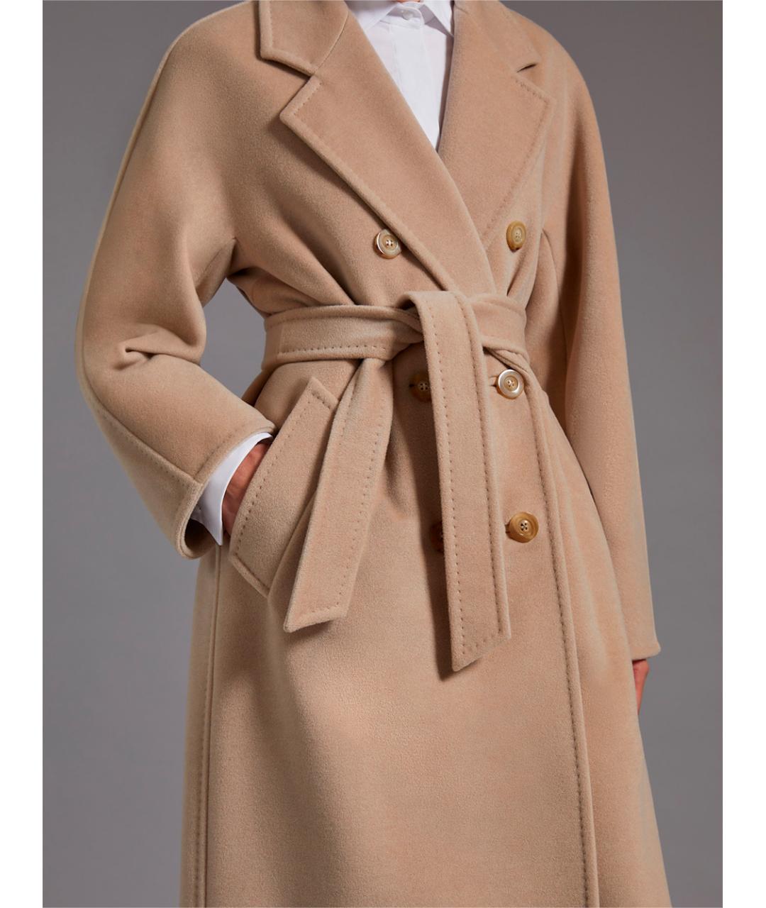 MAX MARA Бежевое шерстяное пальто, фото 3