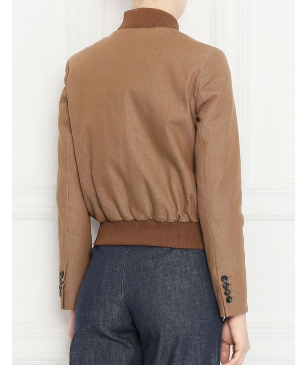 MAX MARA Коричневая хлопковая куртка, фото 2