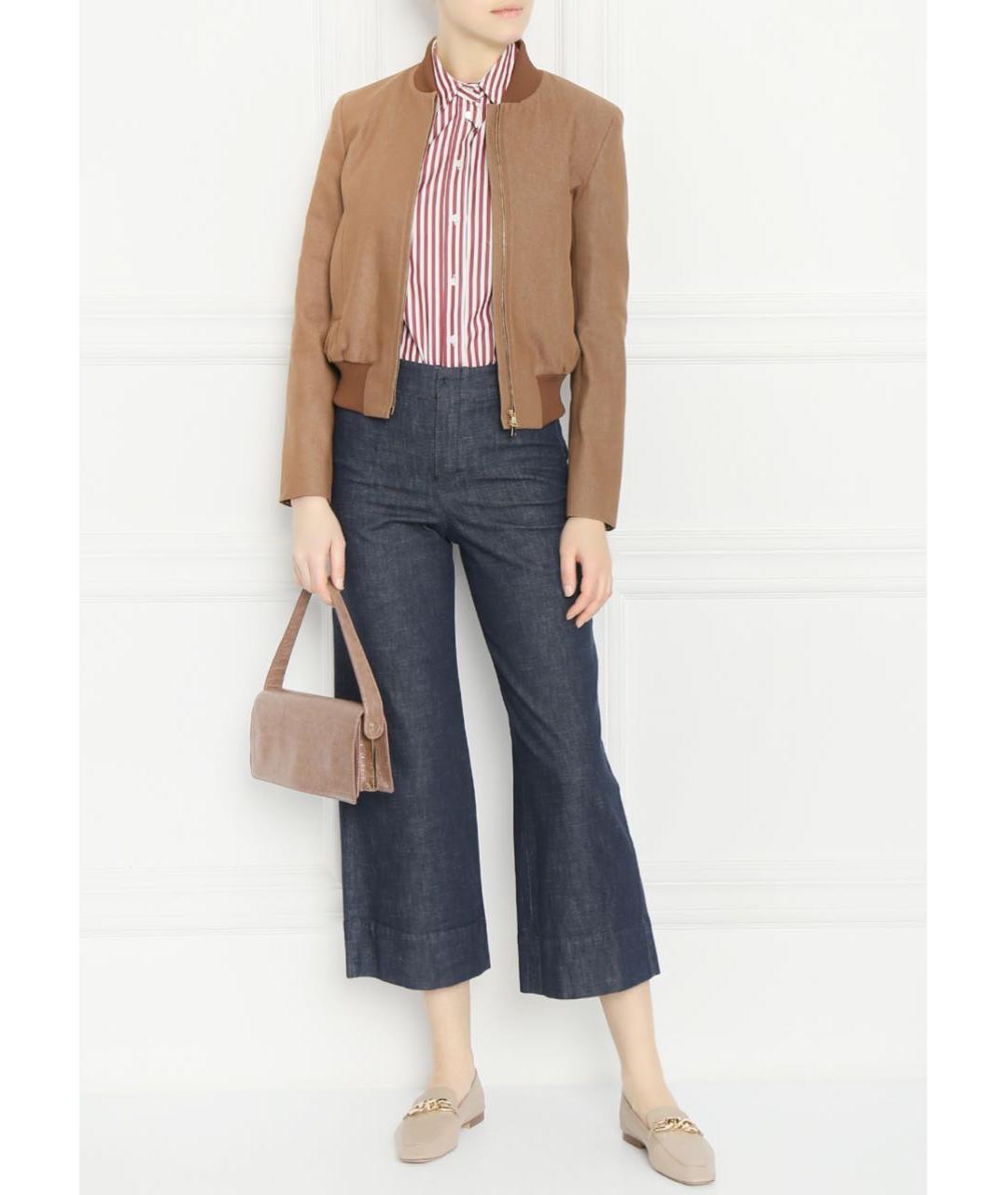 MAX MARA Коричневая хлопковая куртка, фото 5