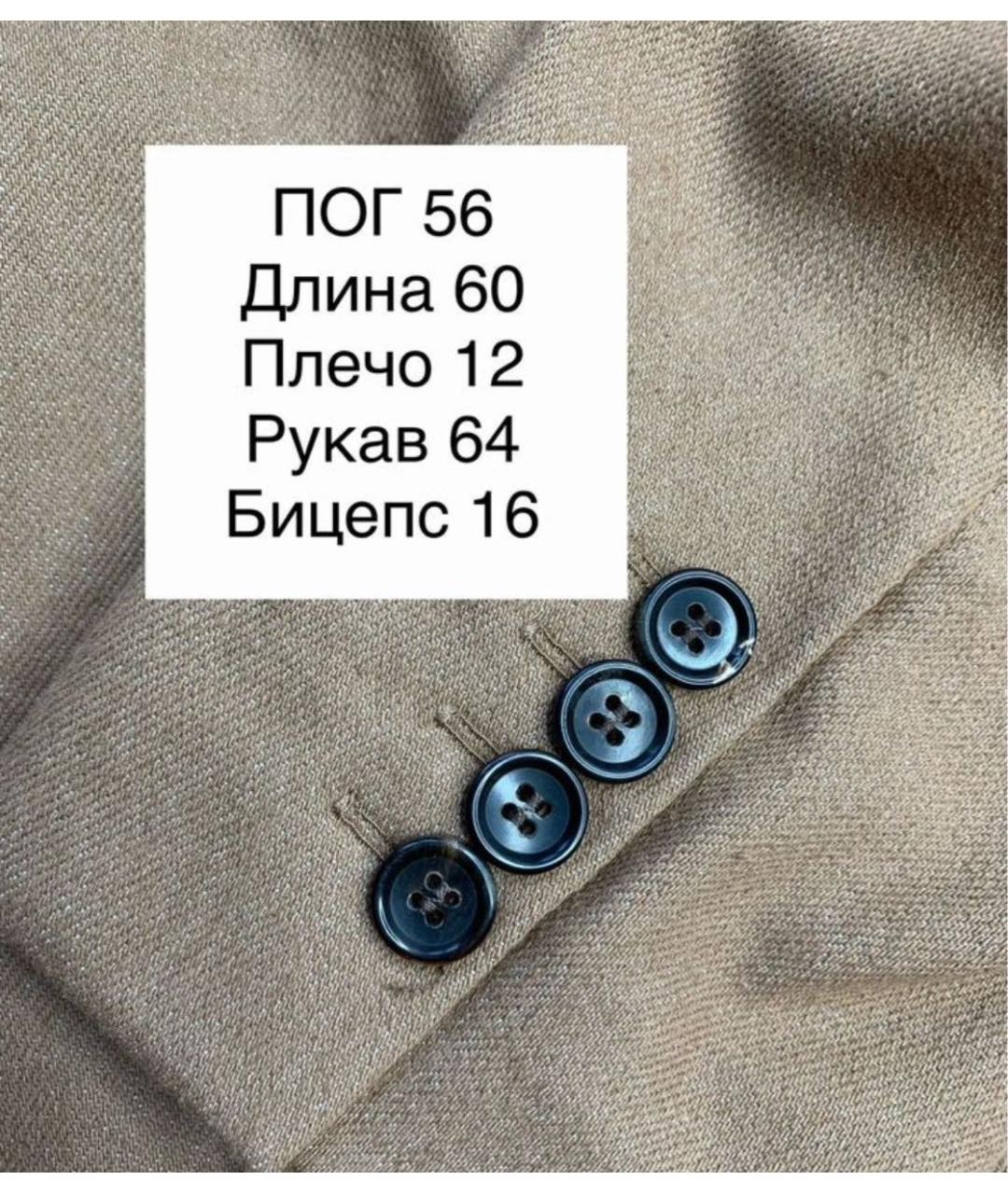 MAX MARA Коричневая хлопковая куртка, фото 4