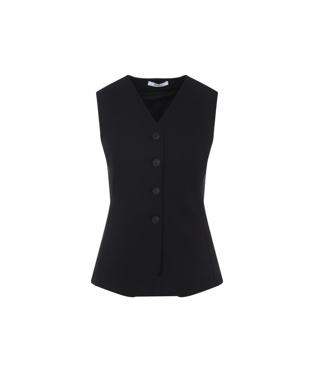 MAX MARA Черный полиамидовый жилет, фото 1