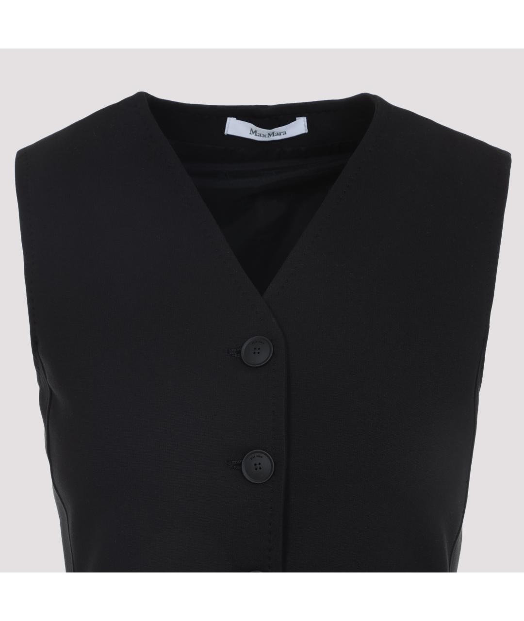 MAX MARA Черный полиамидовый жилет, фото 3