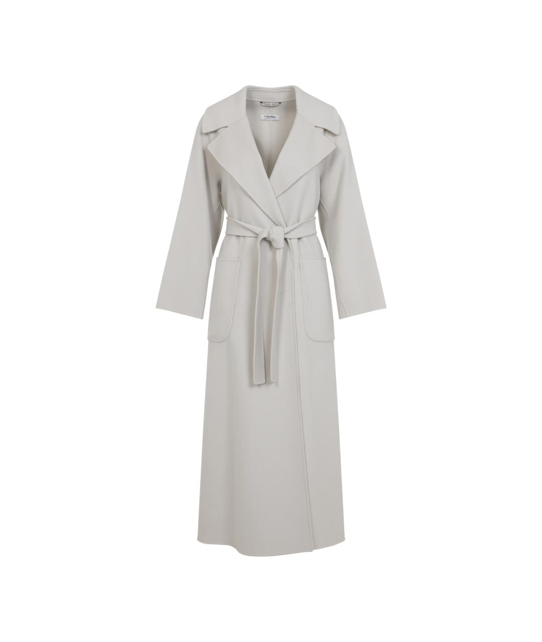 'S MAX MARA Белое шерстяное пальто, фото 1