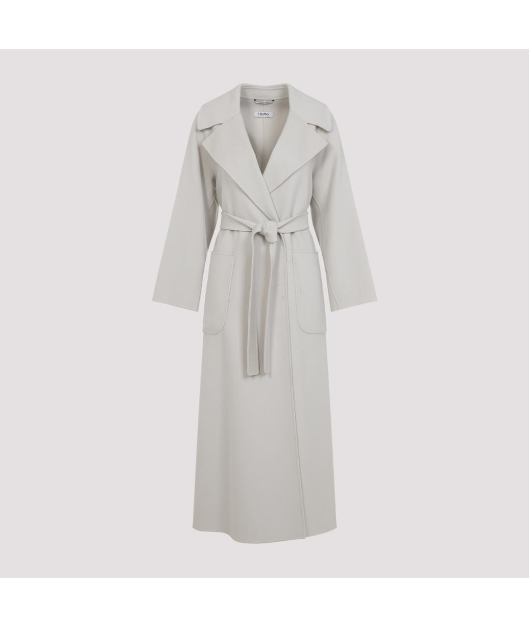 'S MAX MARA Белое шерстяное пальто, фото 2
