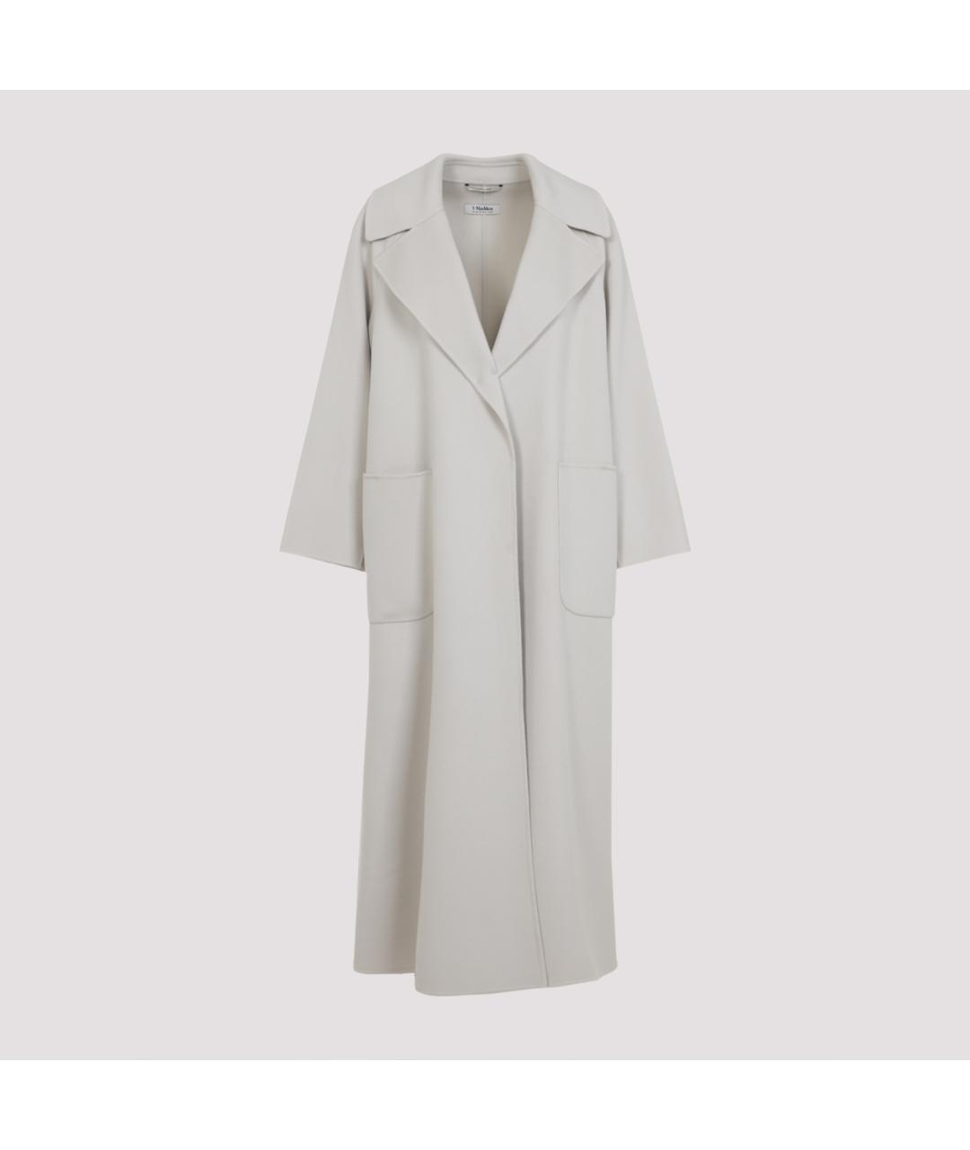 'S MAX MARA Белое шерстяное пальто, фото 3