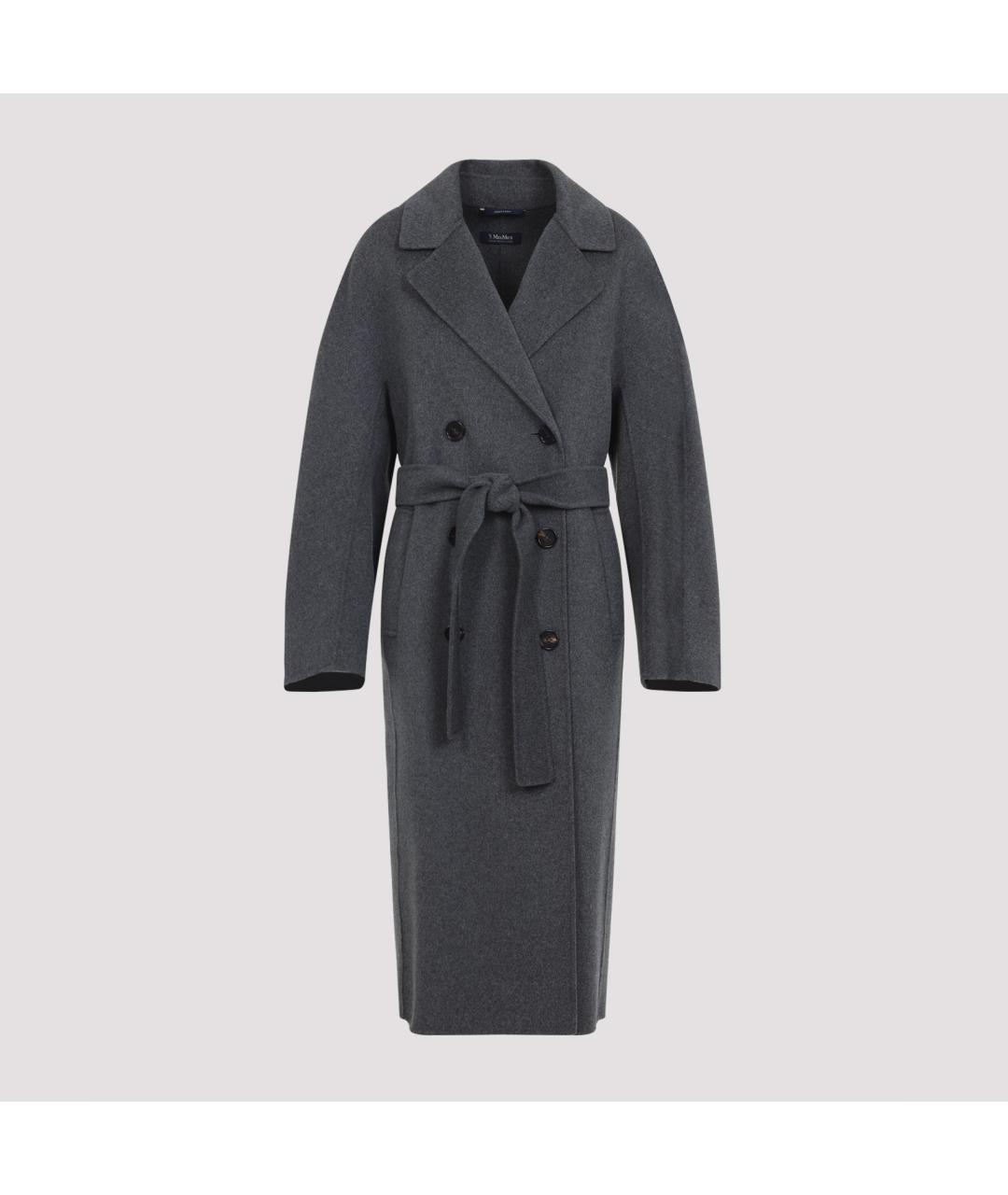 'S MAX MARA Антрацитовое шерстяное пальто, фото 2