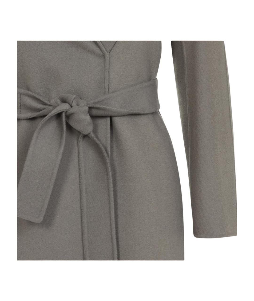 'S MAX MARA Серое шерстяное пальто, фото 4