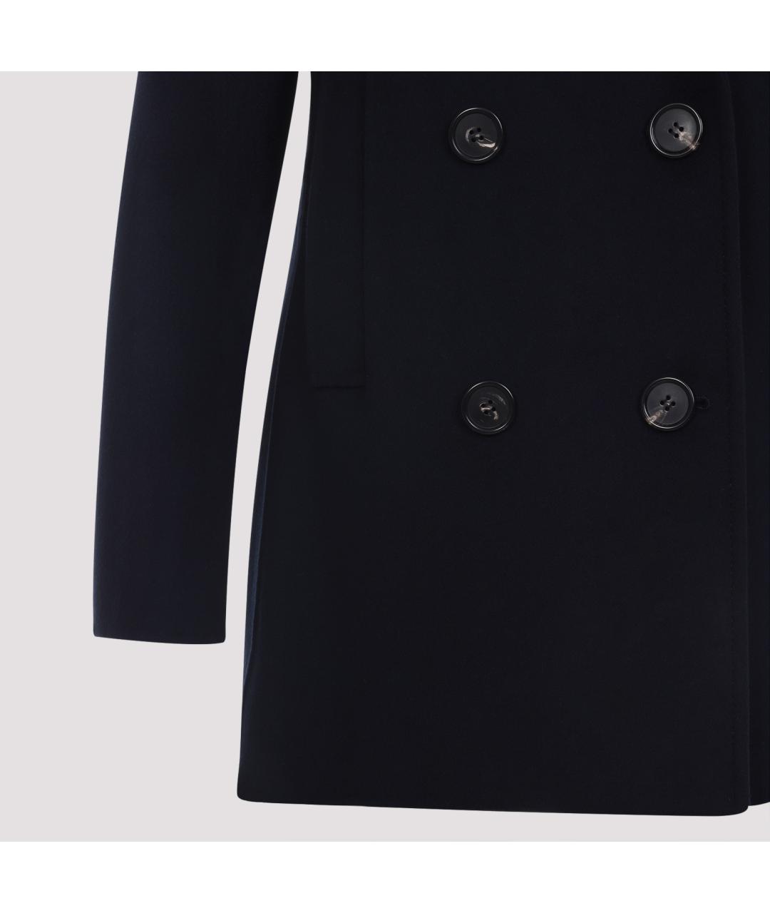 'S MAX MARA Темно-синее шерстяное пальто, фото 4